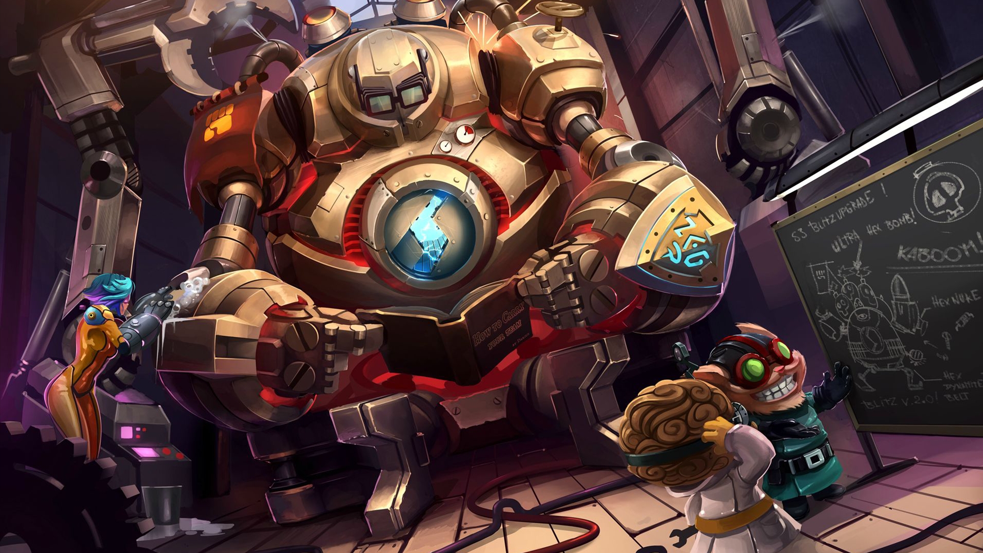 Blitzcrank from League of Legends HD Wallpaper