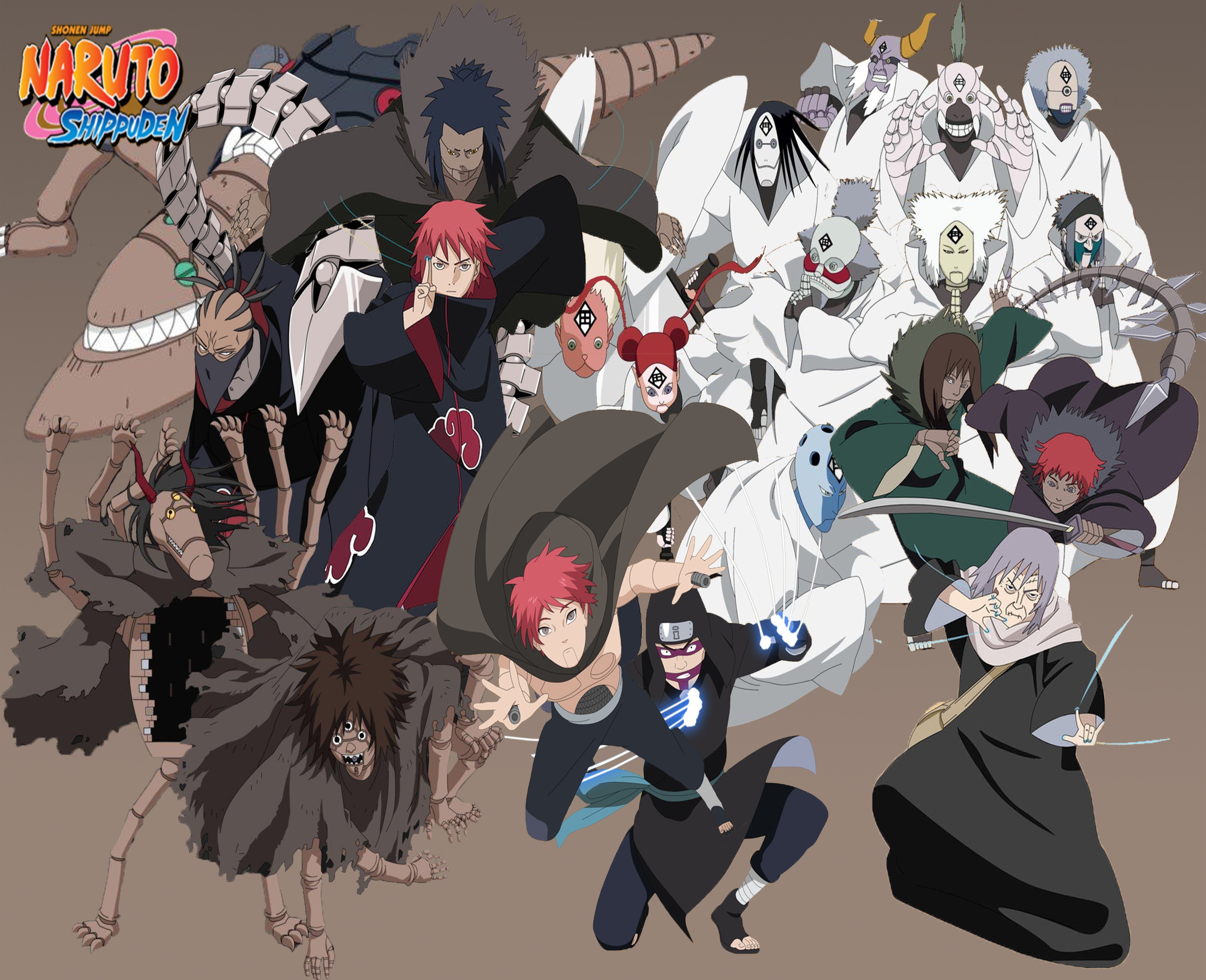Sasori and other characters from Naruto Shippuden HD Wallpaper