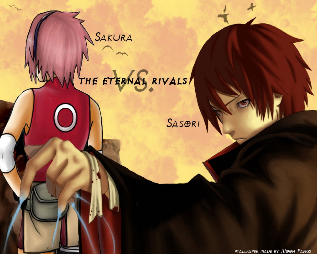 Sakura vs. Sasori from Naruto HD Wallpaper