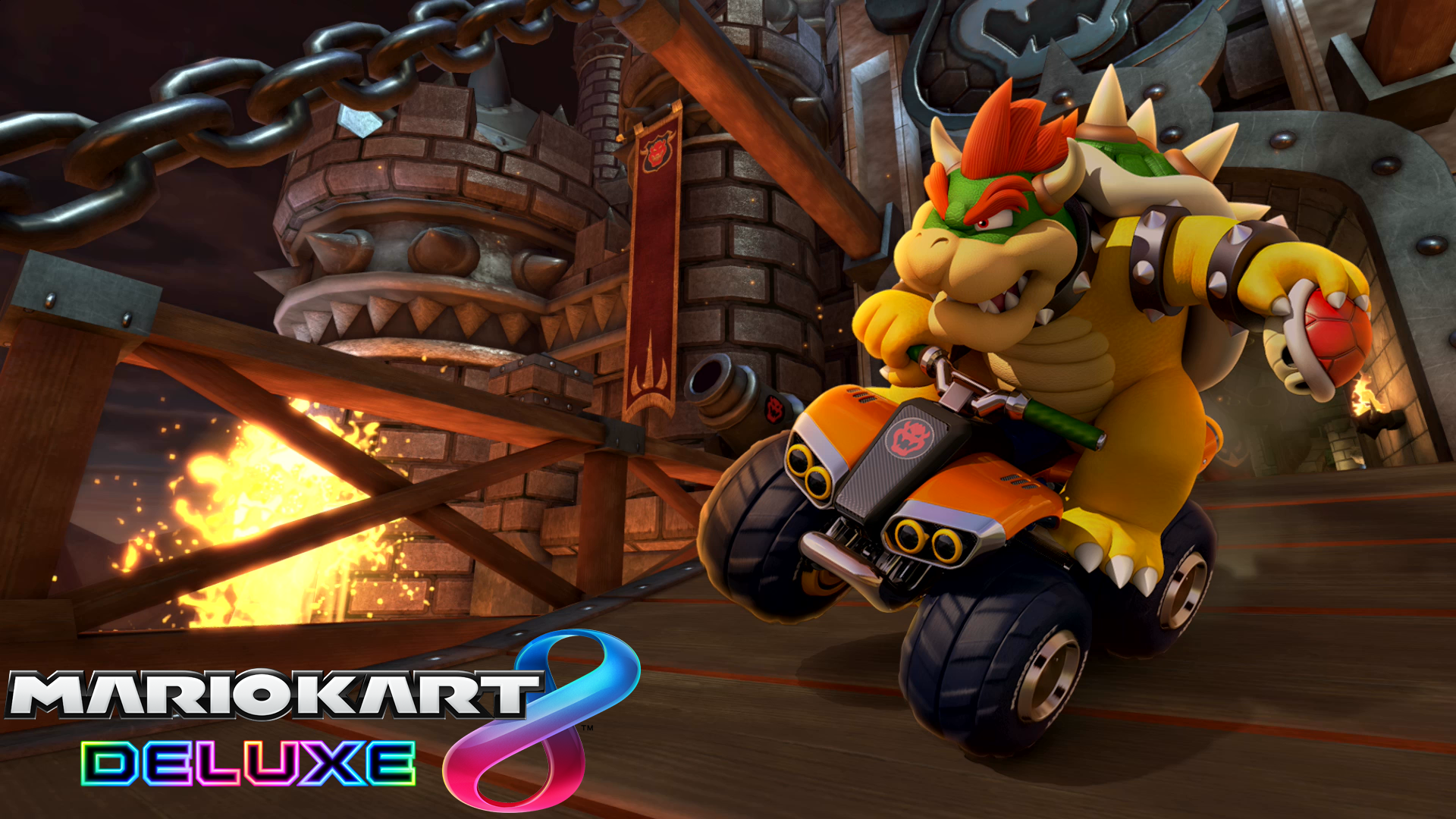 Bowser from Mario Kart 8 Deluxe HD Wallpaper