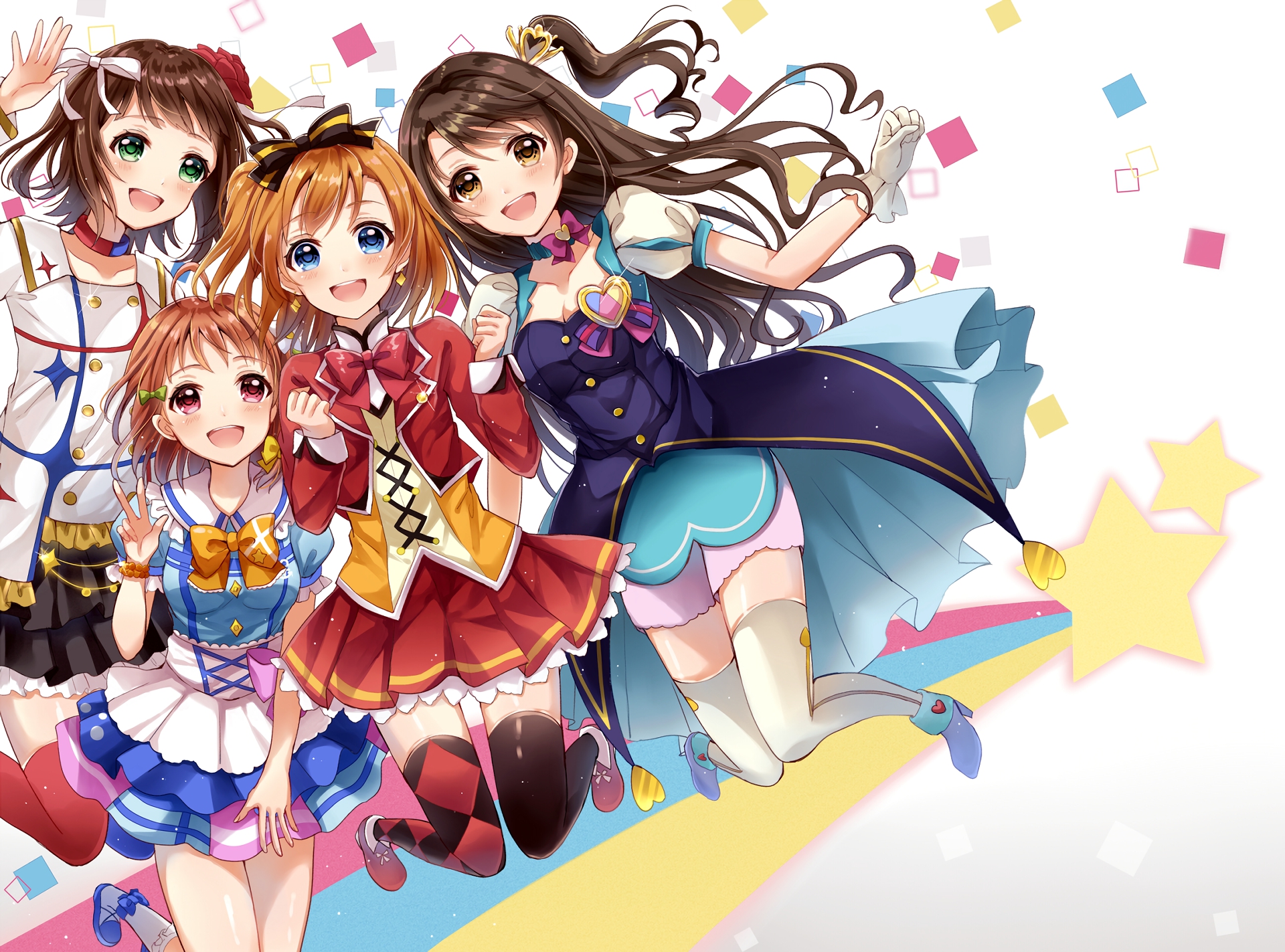Haruka Amami and friends from The Idolmaster HD Wallpaper