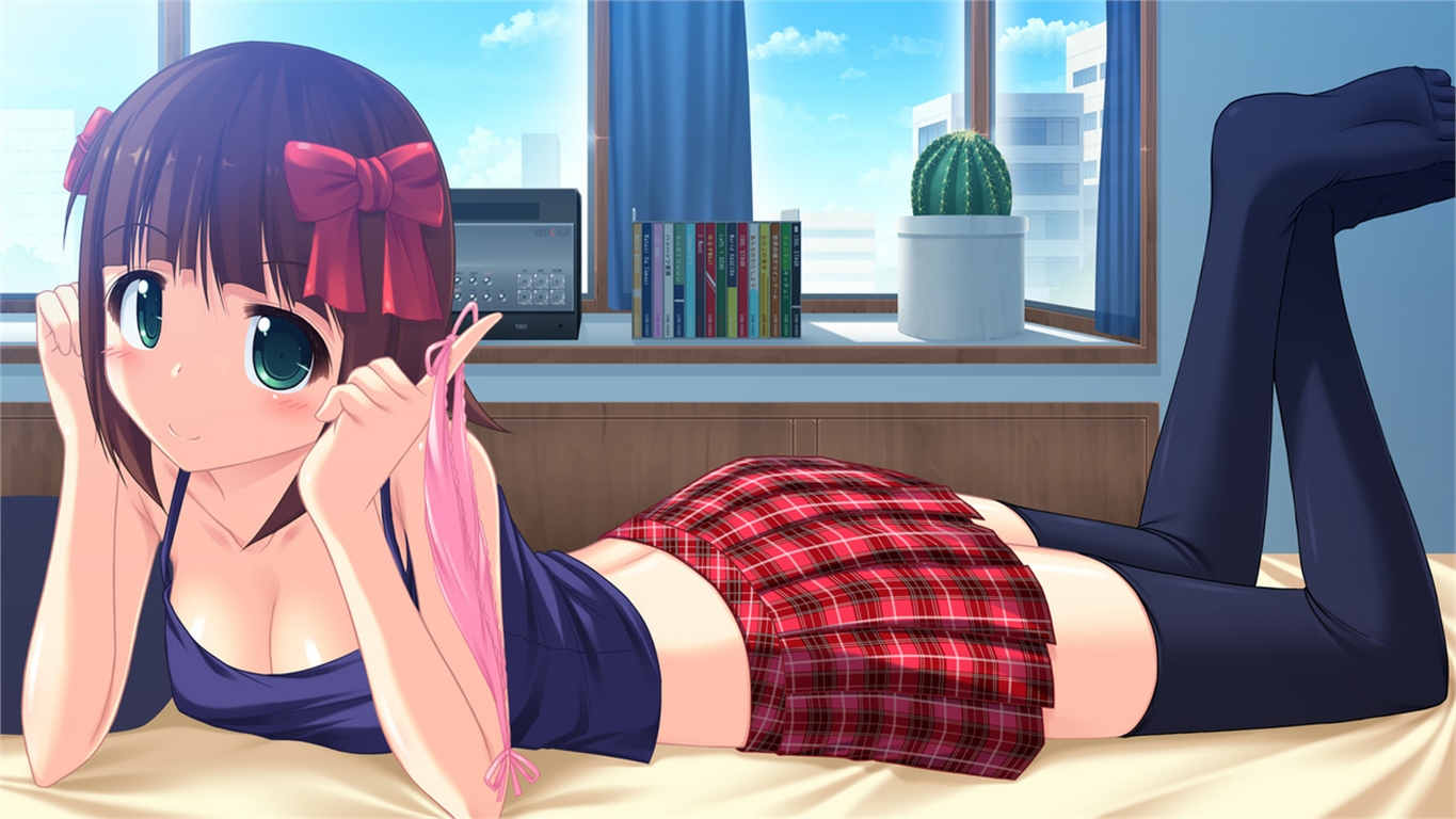 Haruka Amami lying on bed HD Wallpaper