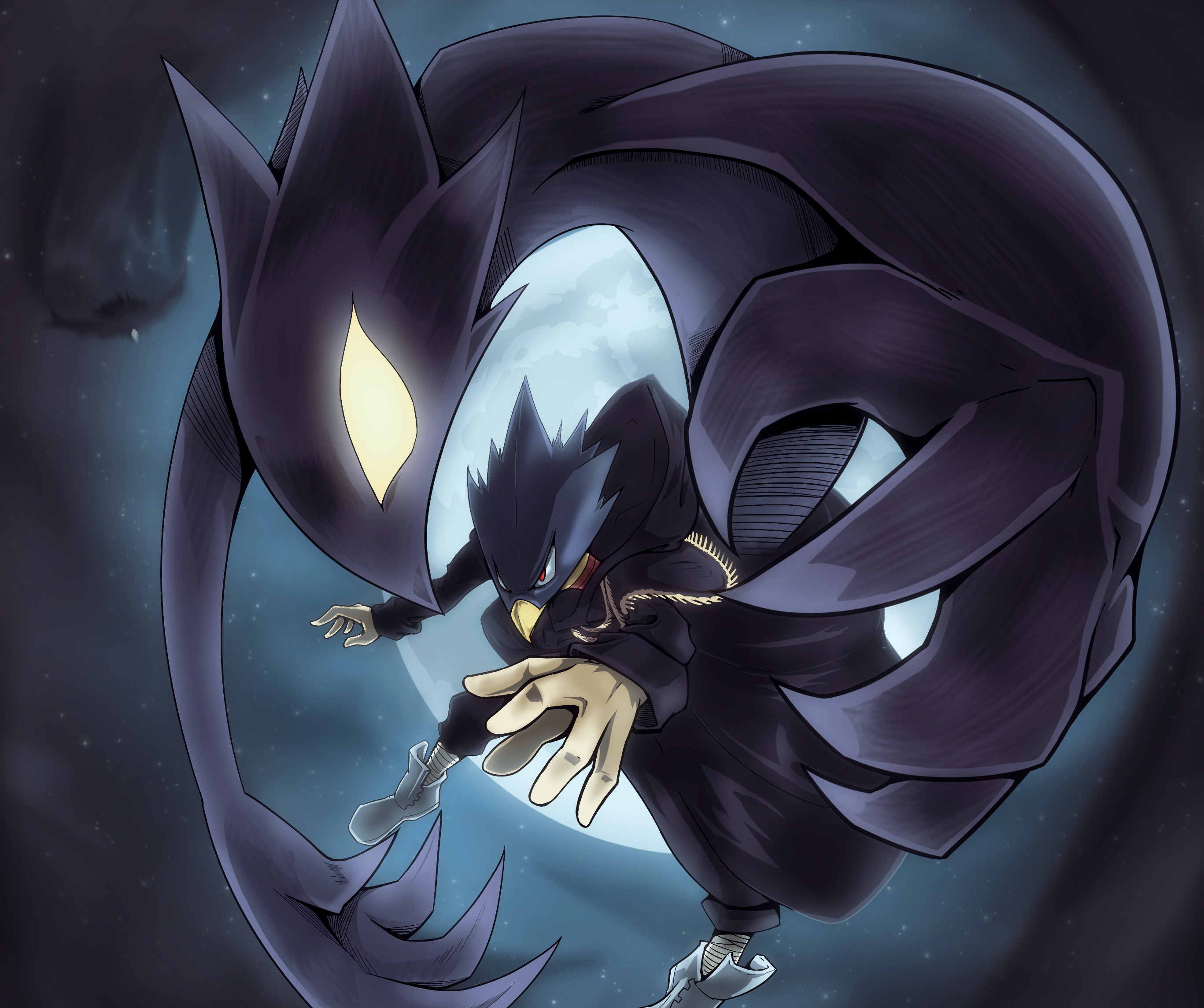 Fumikage Tokoyami and Dark Shadow from My Hero Academia HD Wallpaper