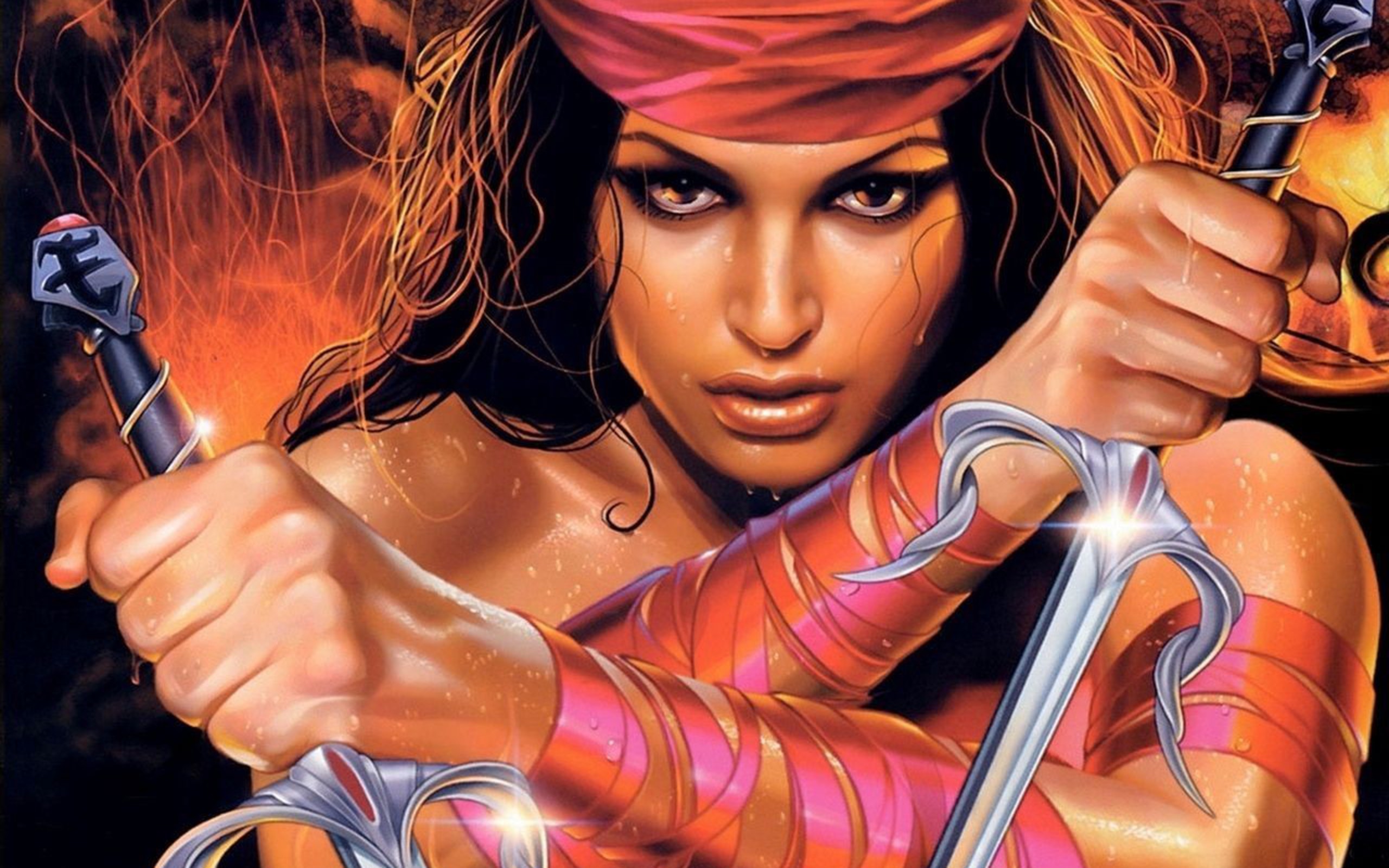 Elektra Natchios with Sai HD Wallpaper