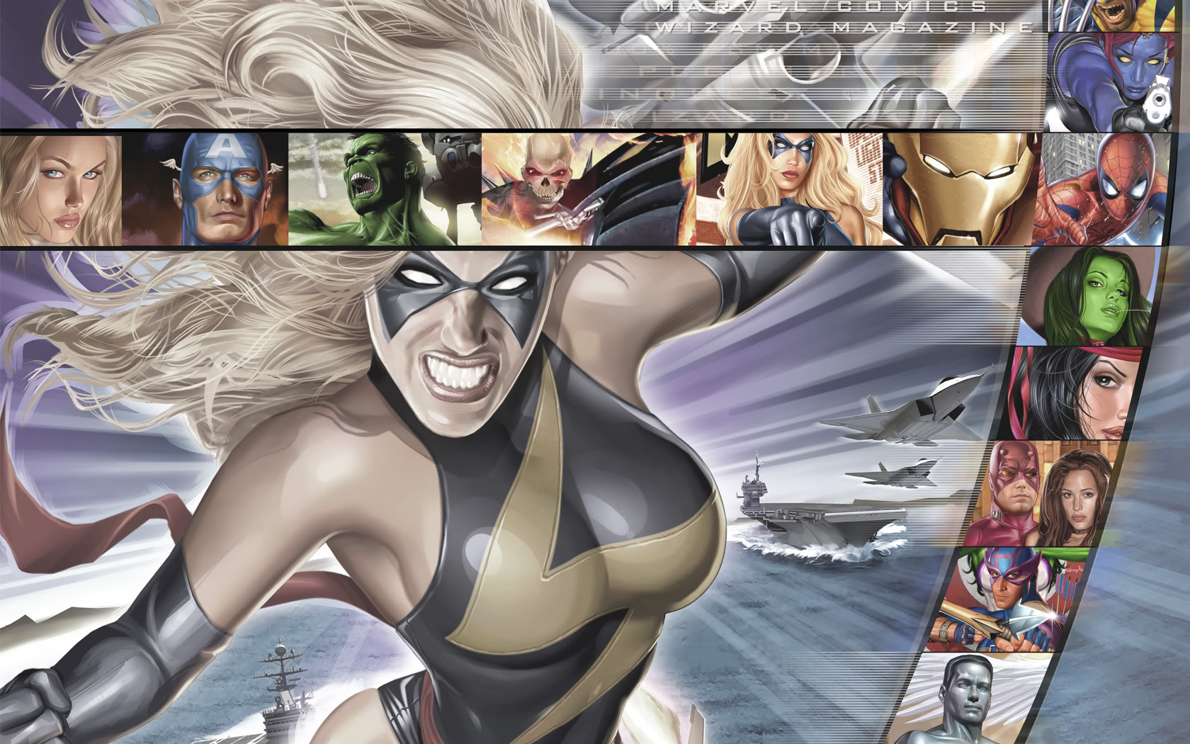 Ms. Marvel and Marvel Comics characters HD Wallpaper