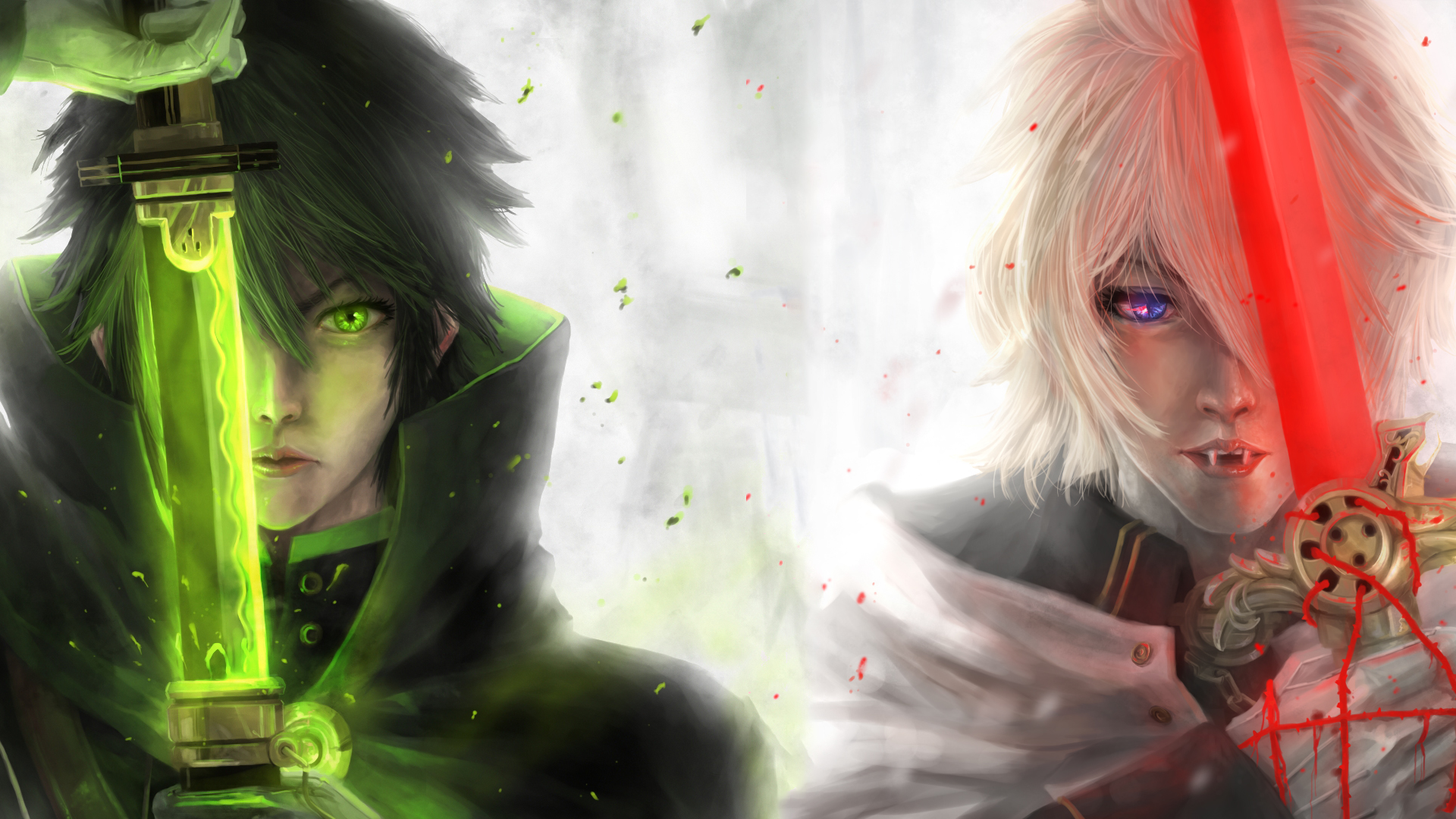 Yūichirō Hyakuya and Mikaela Hyakuya from Seraph of the End HD Wallpaper