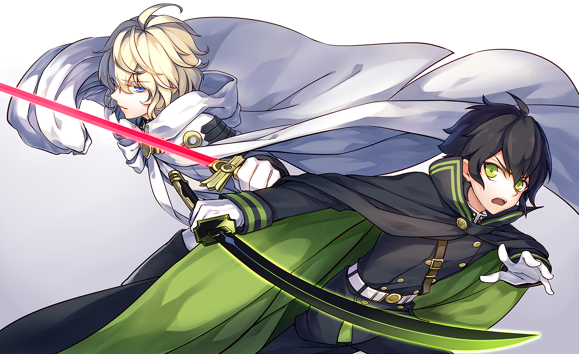 Mikaela Hyakuya and Yūichirō Hyakuya from Seraph of the End HD Wallpaper