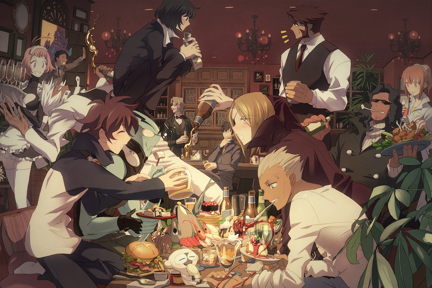 Group of people at a party HD Wallpaper