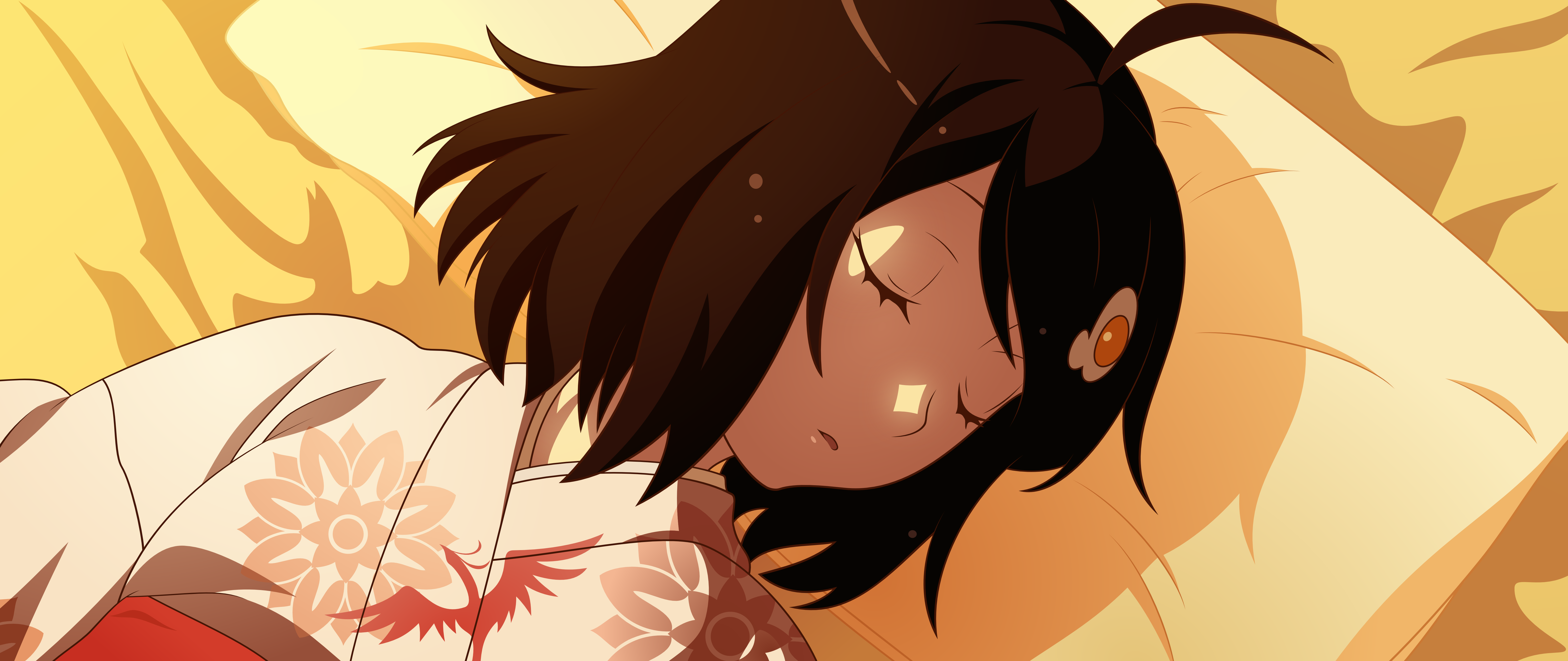 Tsukihi Araragi sleeping HD Wallpaper