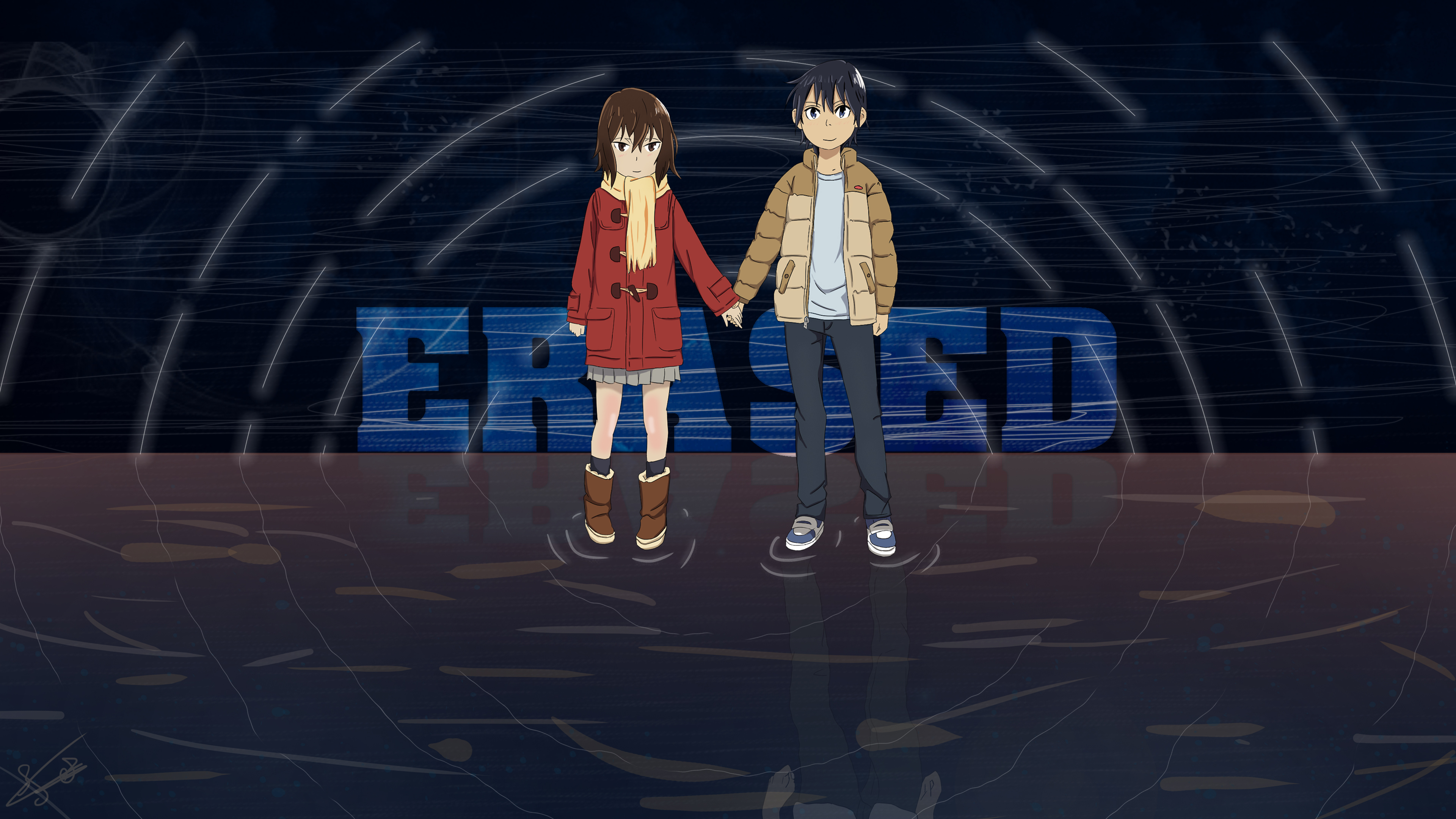 Kayo Hinazuki and Satoru Fujinuma from Erased HD Wallpaper