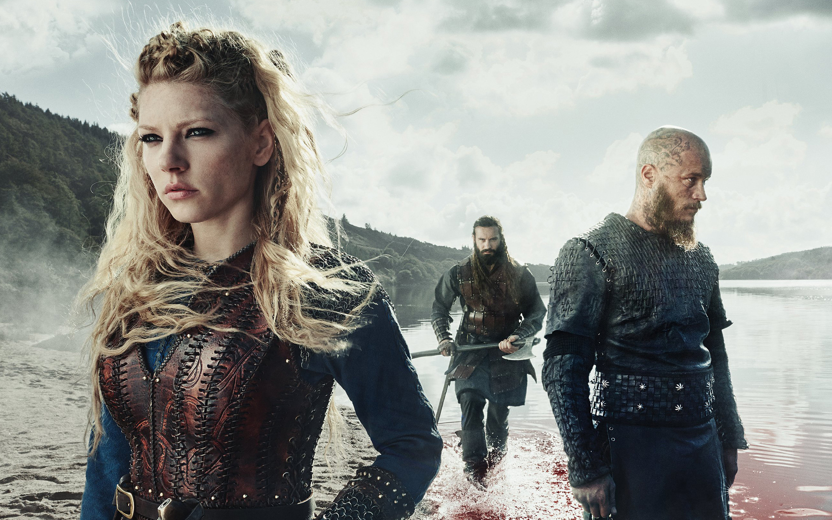 Ragnar Lothbrok and companions in Vikings HD Wallpaper