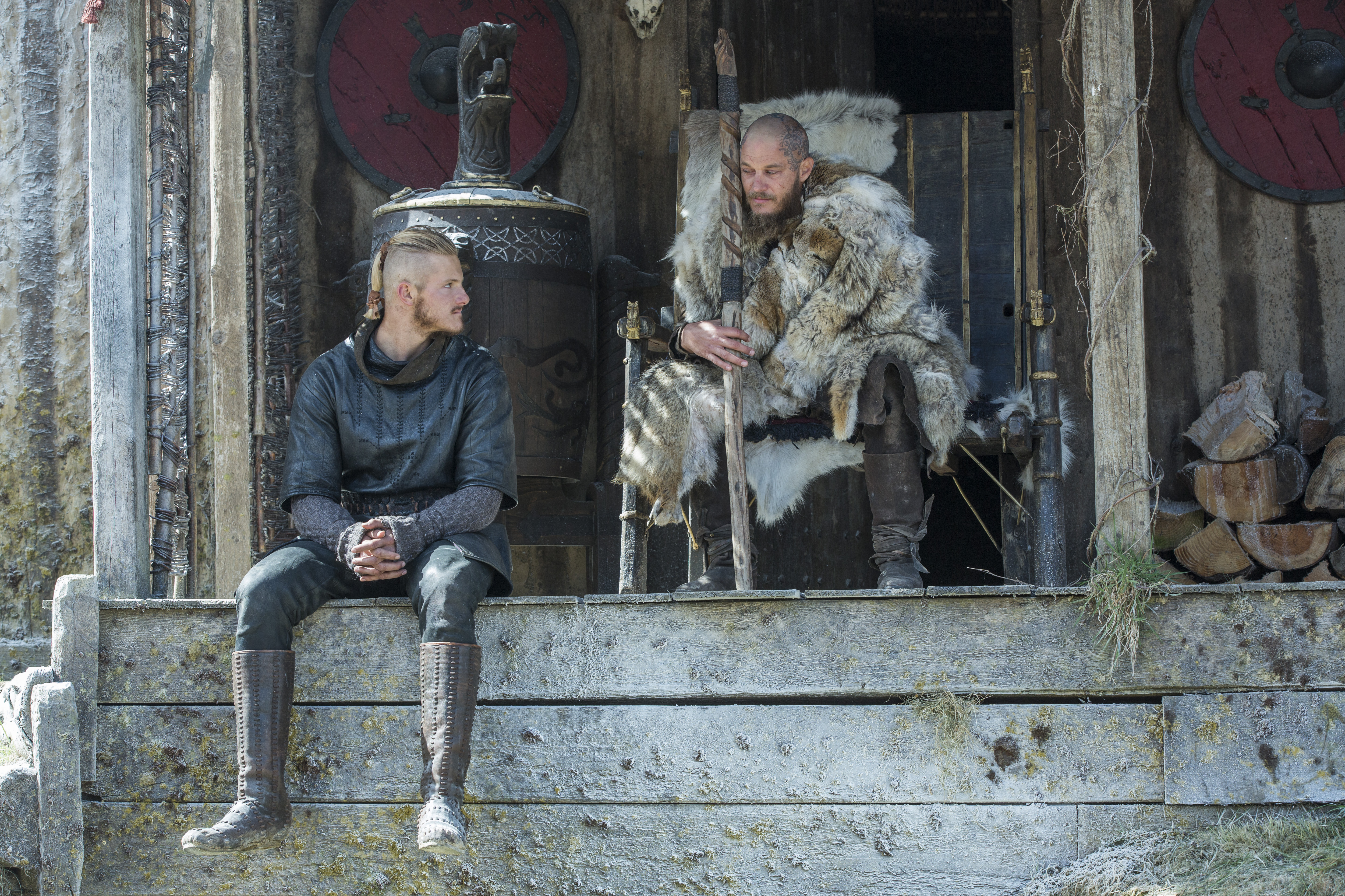Ragnar Lothbrok and son HD Wallpaper
