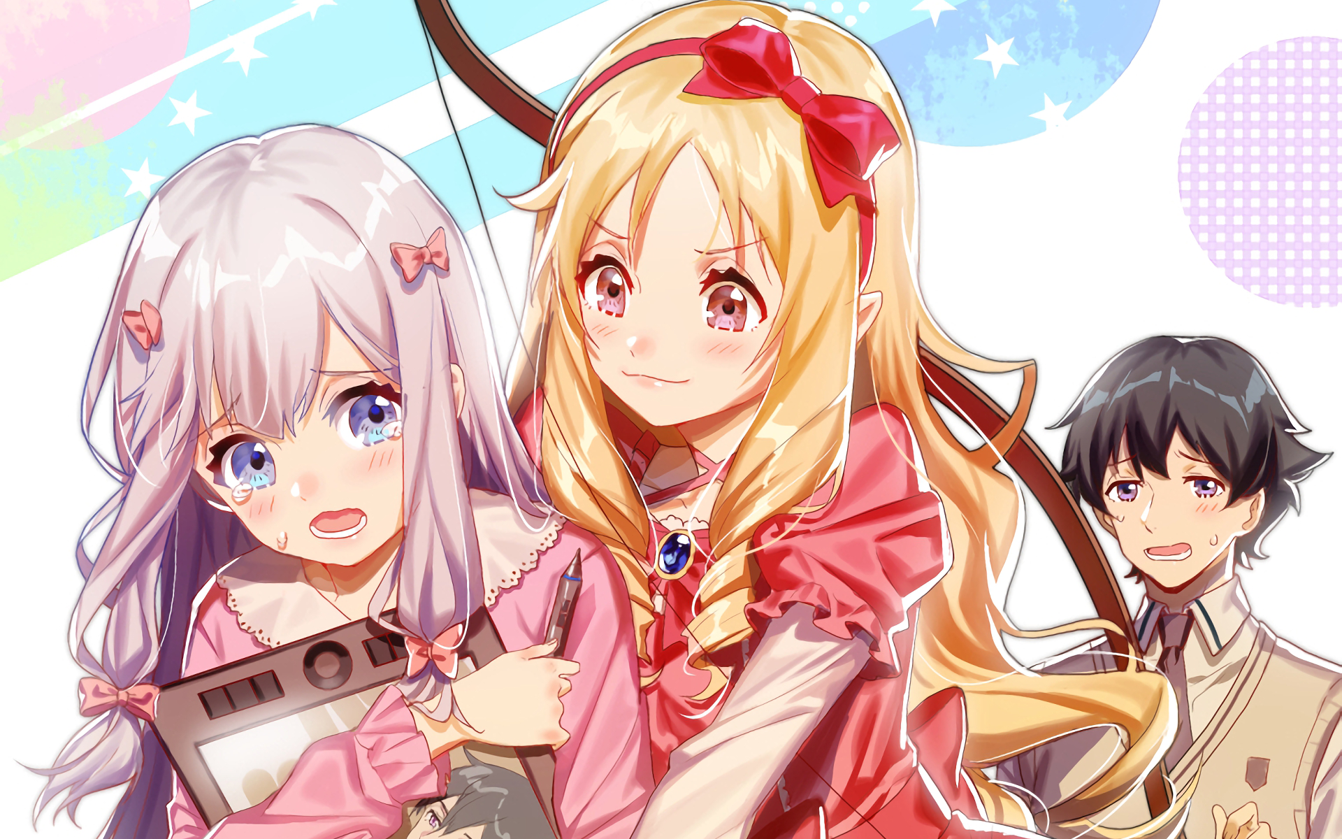 Eromanga Sensei: Sagiri Izumi, Masamune Izumi, and Elf Yamada HD Wallpaper