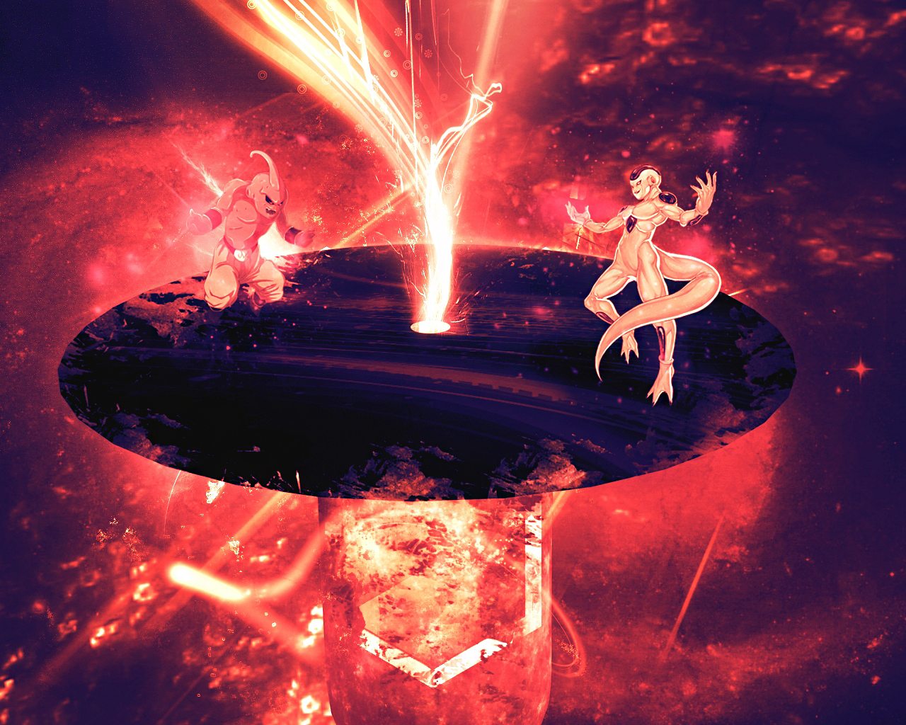 Majin Buu and Frieza from Dragon Ball Z HD Wallpaper
