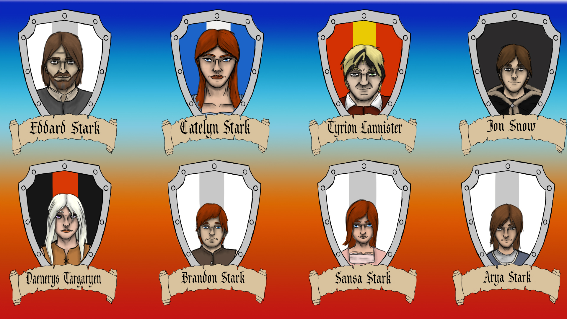 Game of Thrones characters portraits HD Wallpaper