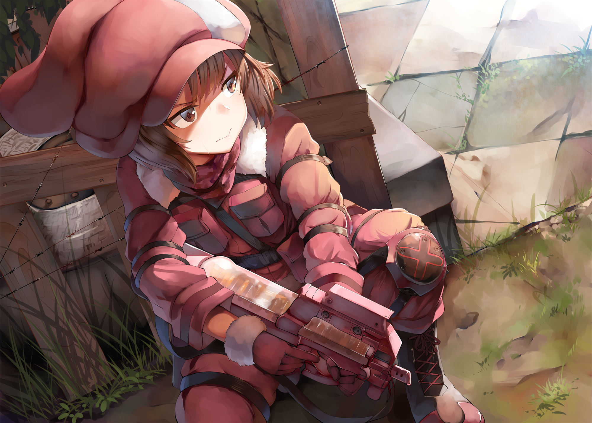 Karen Kohiruimaki with a gun HD Wallpaper