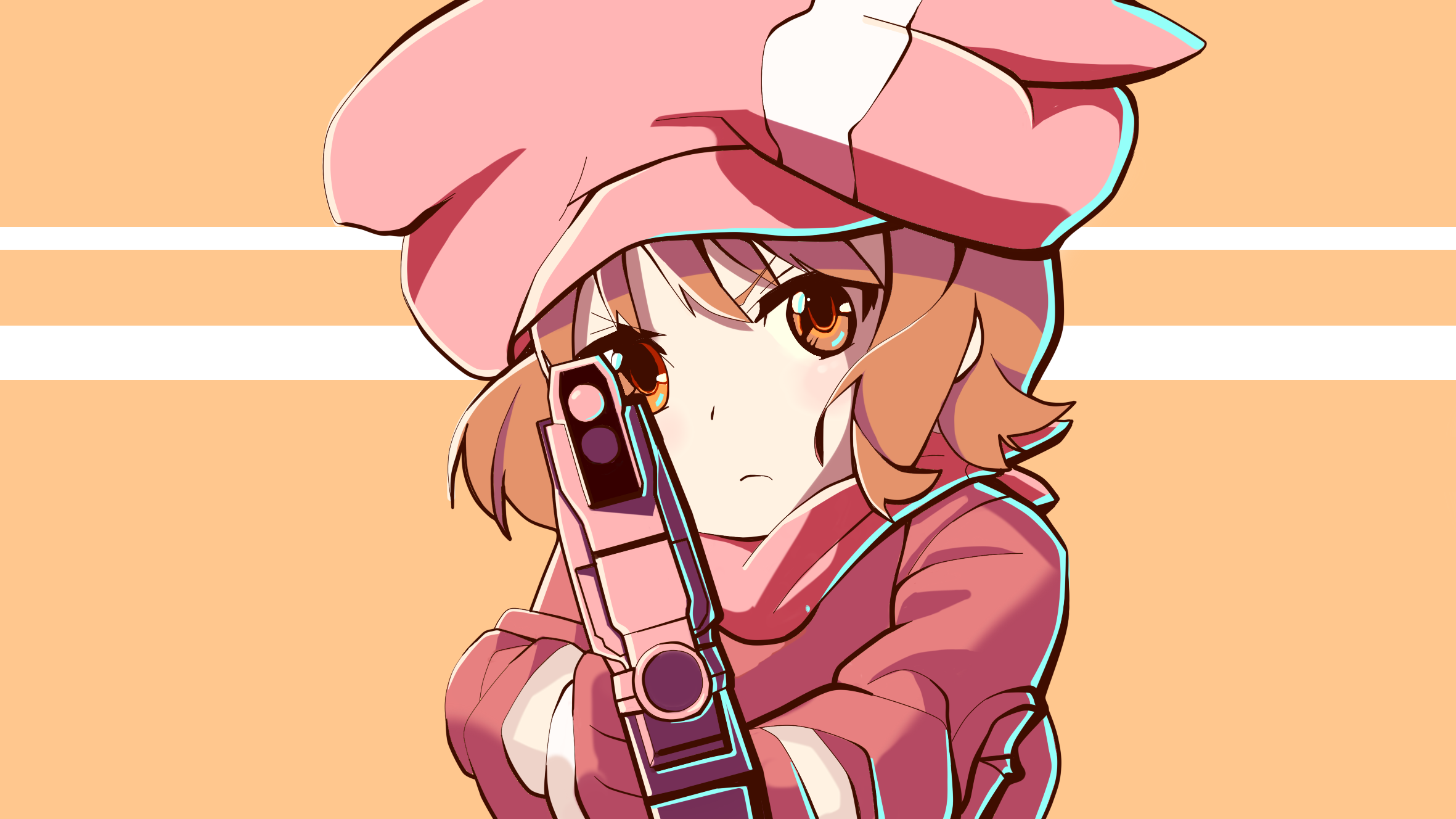 Karen Kohiruimaki holding a gun HD Wallpaper