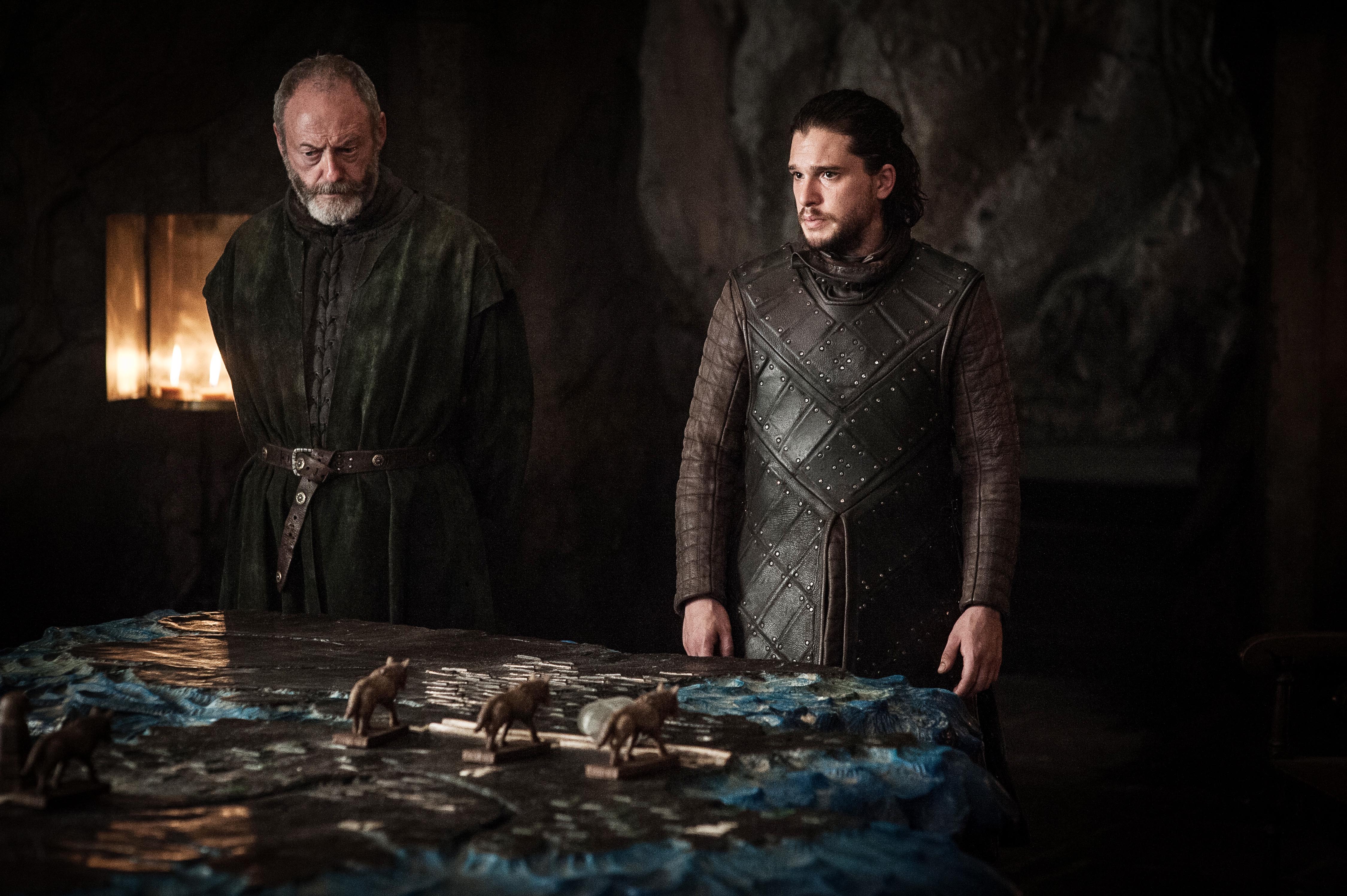 Davos Seaworth and Jon Snow in Game of Thrones HD Wallpaper
