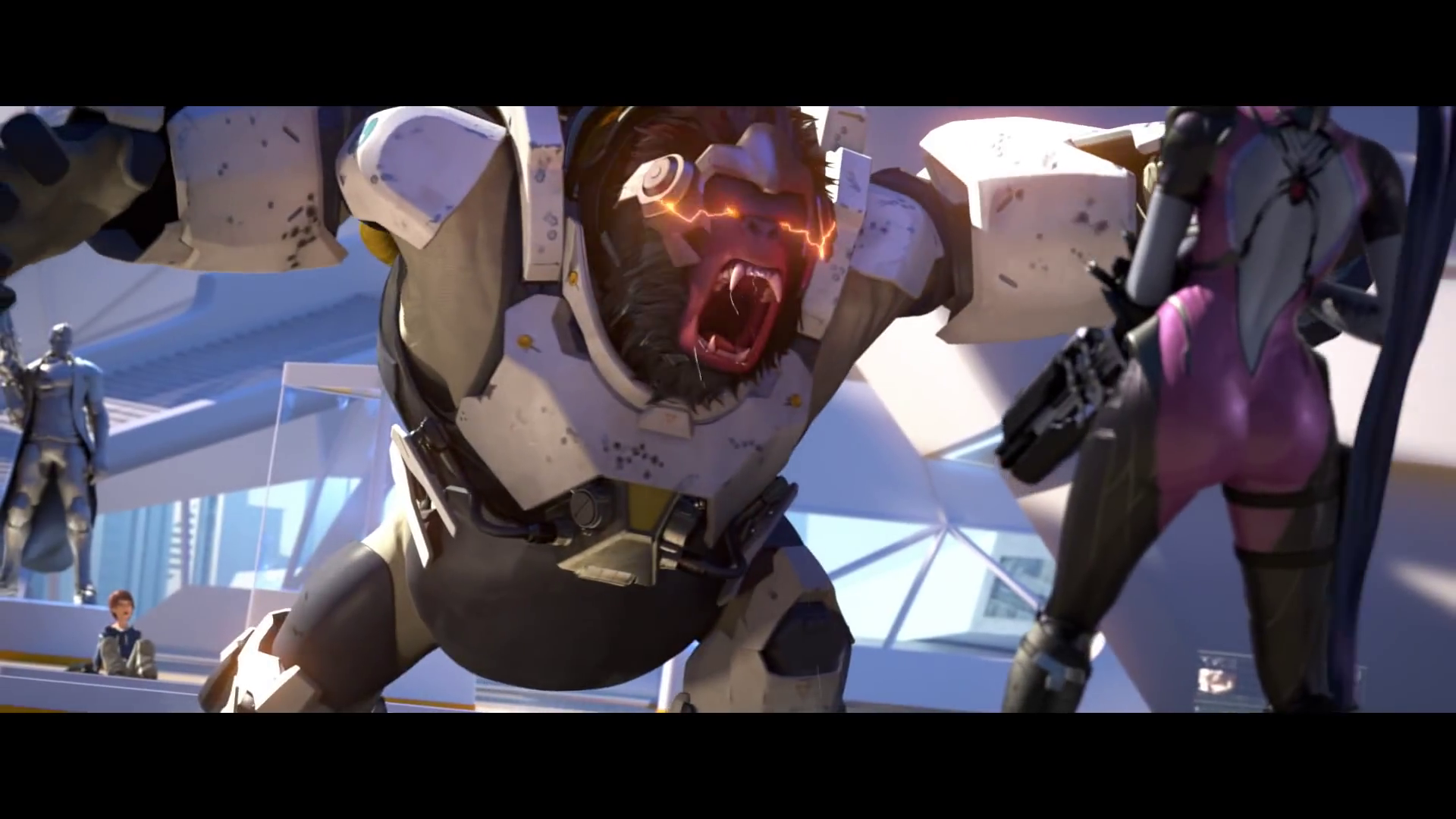 Winston from Overwatch in combat HD Wallpaper