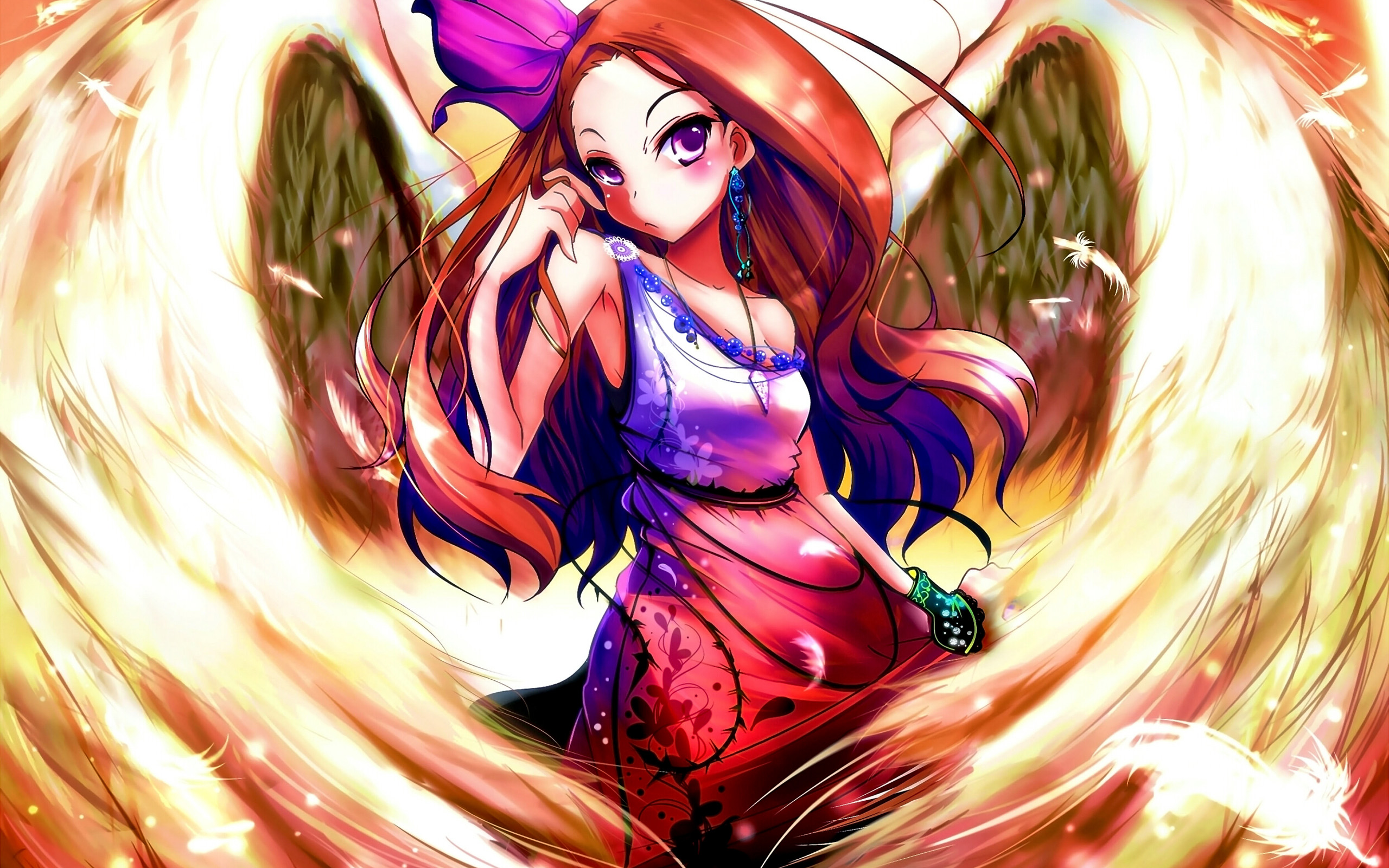 Iori Minase with large wings HD Wallpaper