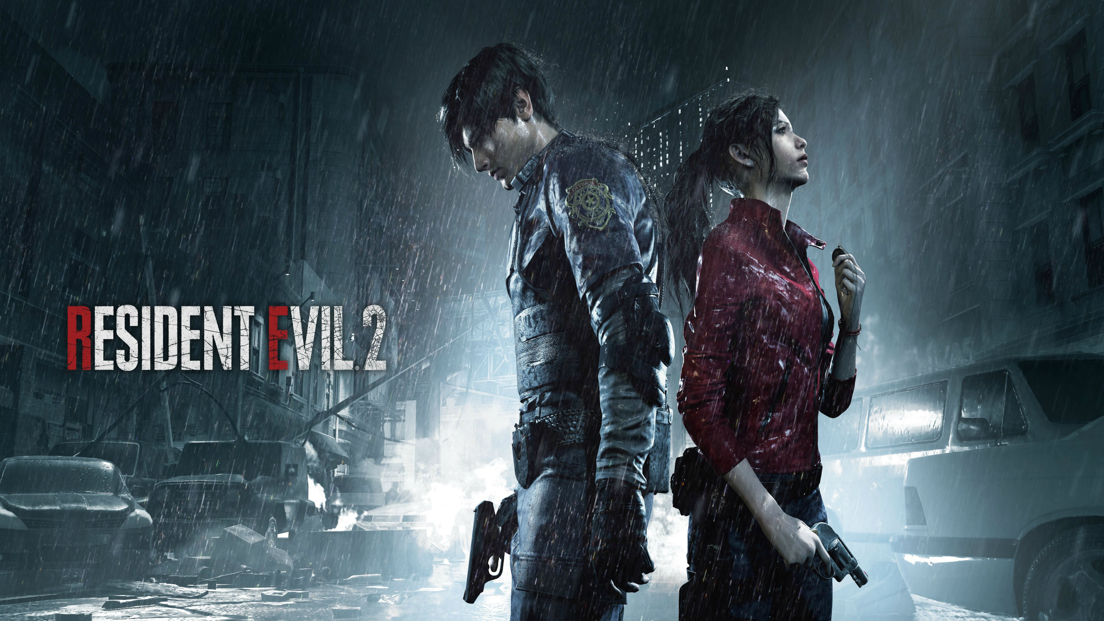 Claire Redfield and Leon S. Kennedy from Resident Evil 2 HD Wallpaper