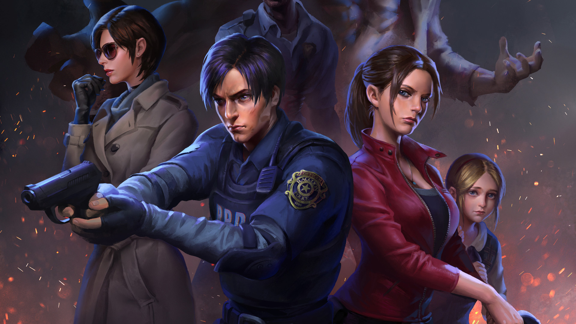 Claire Redfield and Leon S. Kennedy from Resident Evil HD Wallpaper