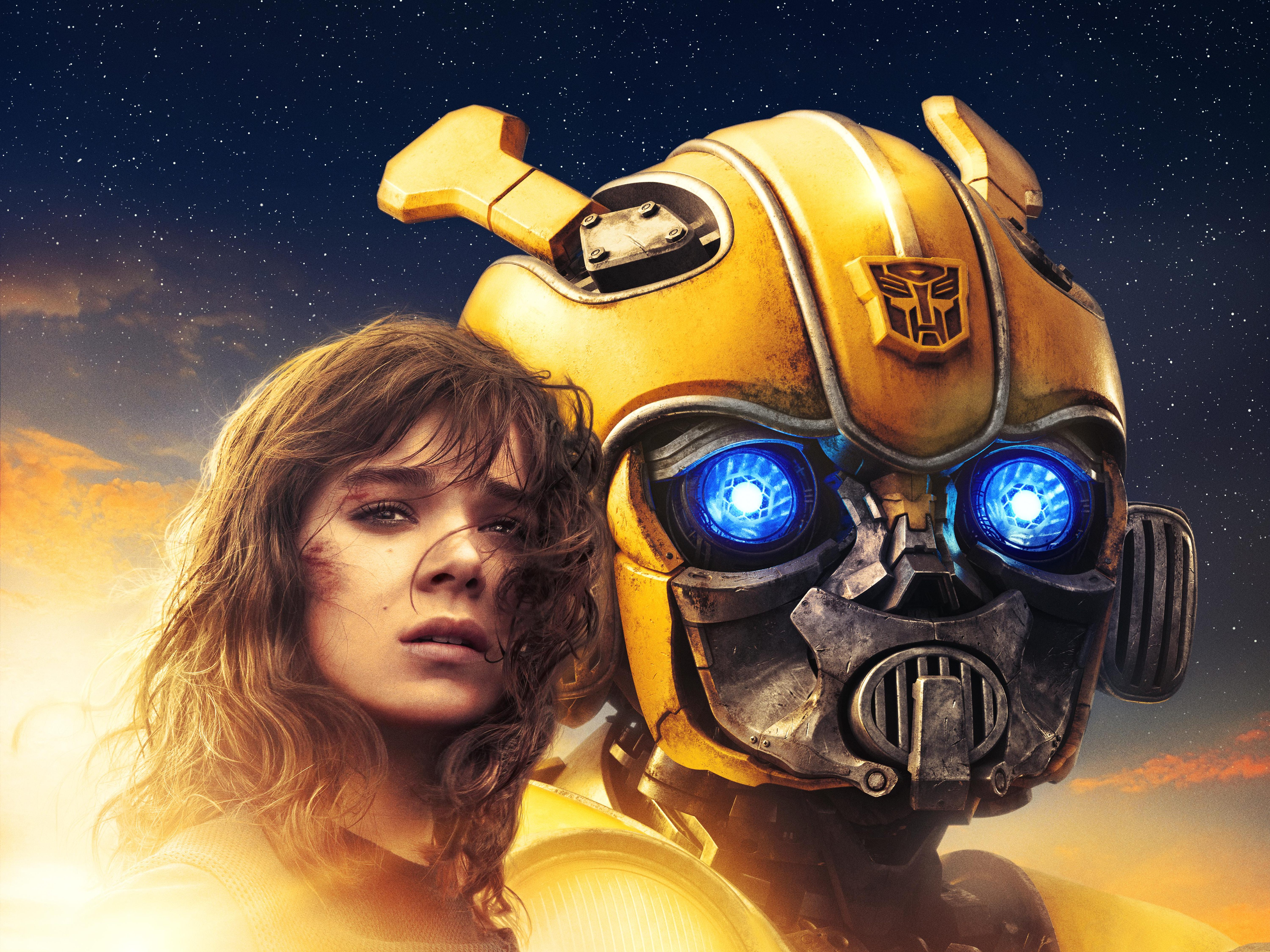 Bumblebee and Hailee Steinfeld HD Wallpaper