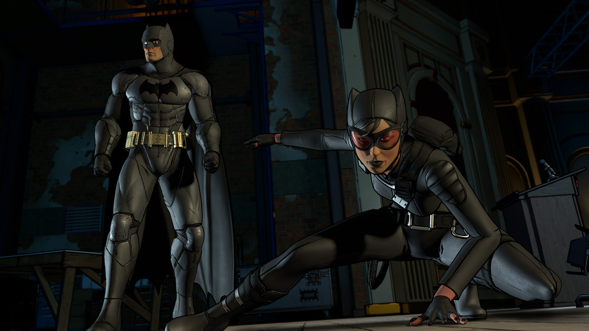 Batman and Catwoman in Gotham City HD Wallpaper