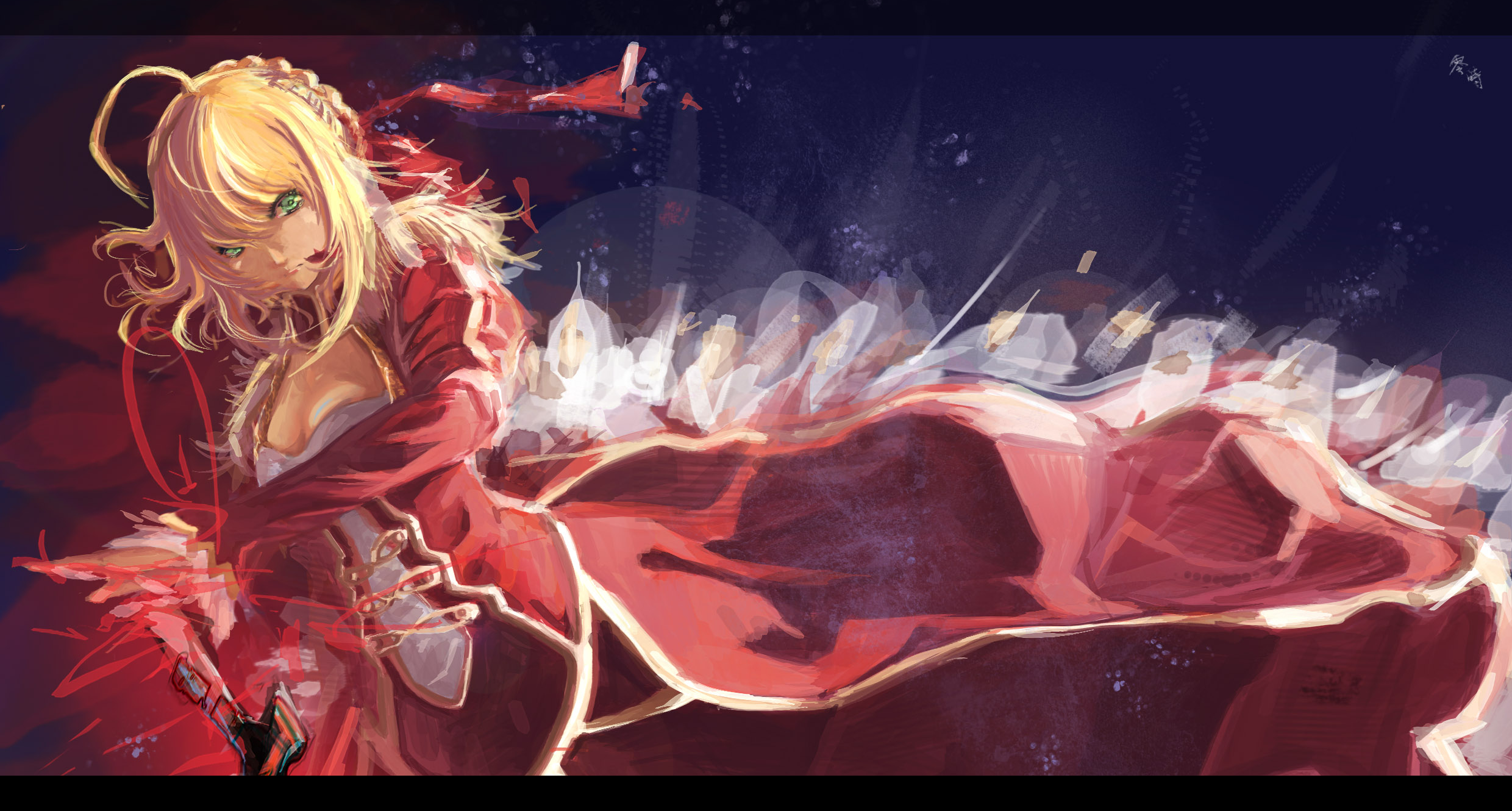 Red Saber from Fate/Extra CCC HD Wallpaper