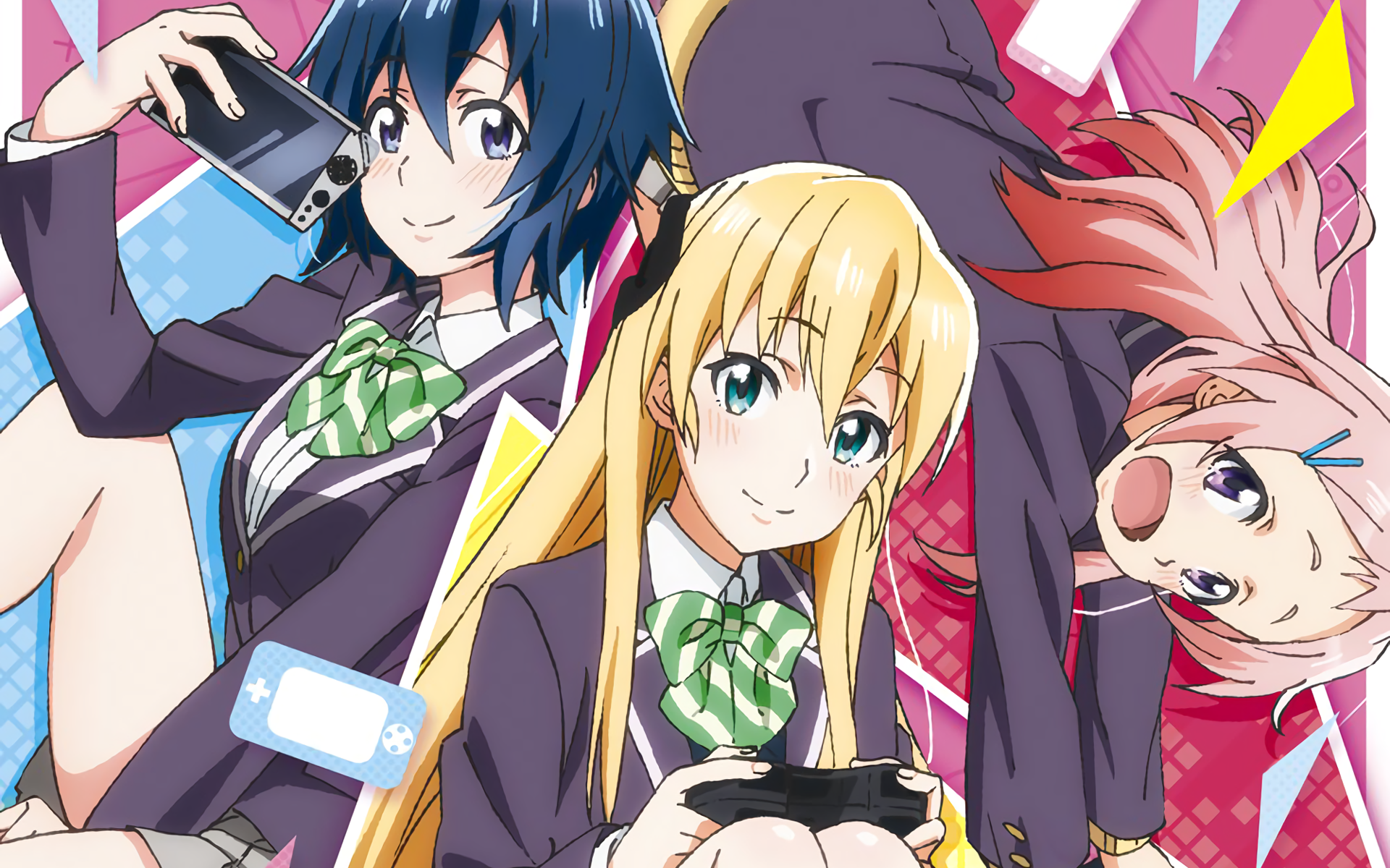 Karen Tendou and friends playing video games HD Wallpaper