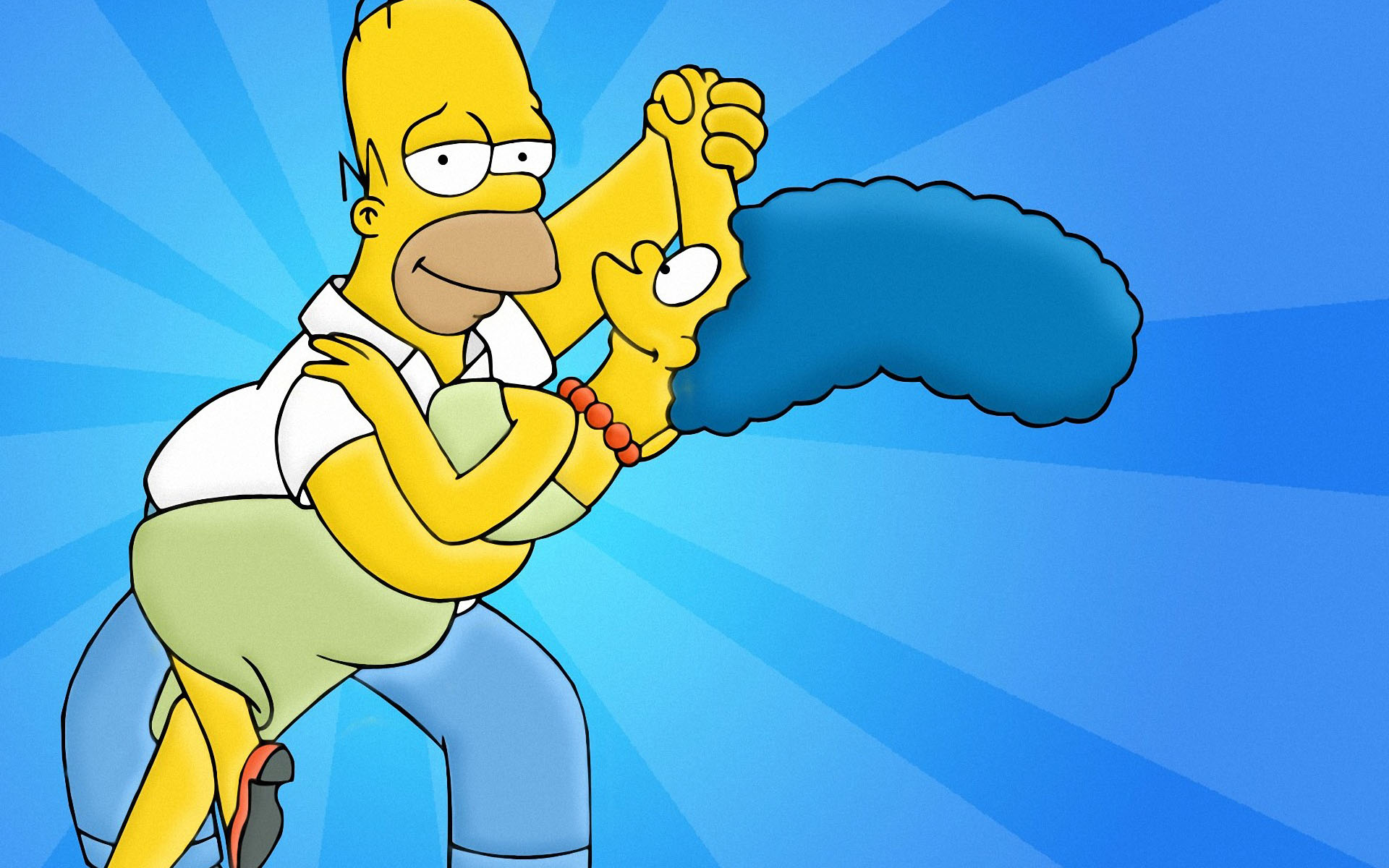 Homer and Marge Simpson dancing HD Wallpaper