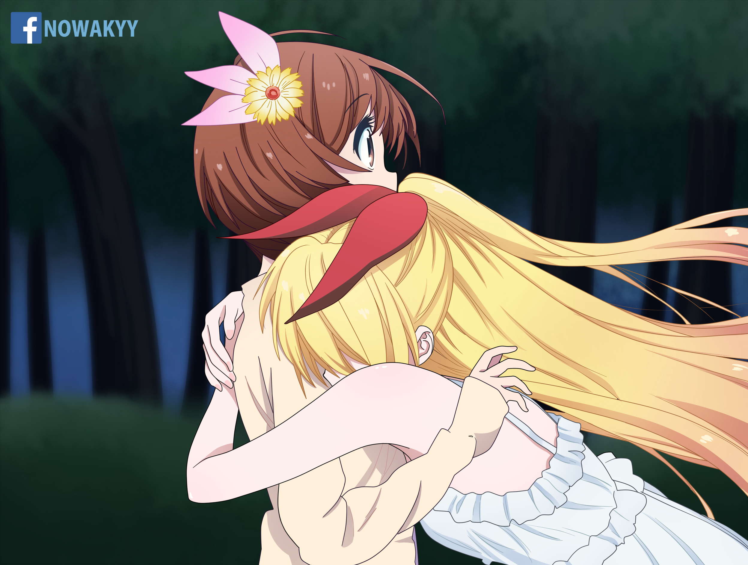 Marika Tachibana hugging another girl HD Wallpaper