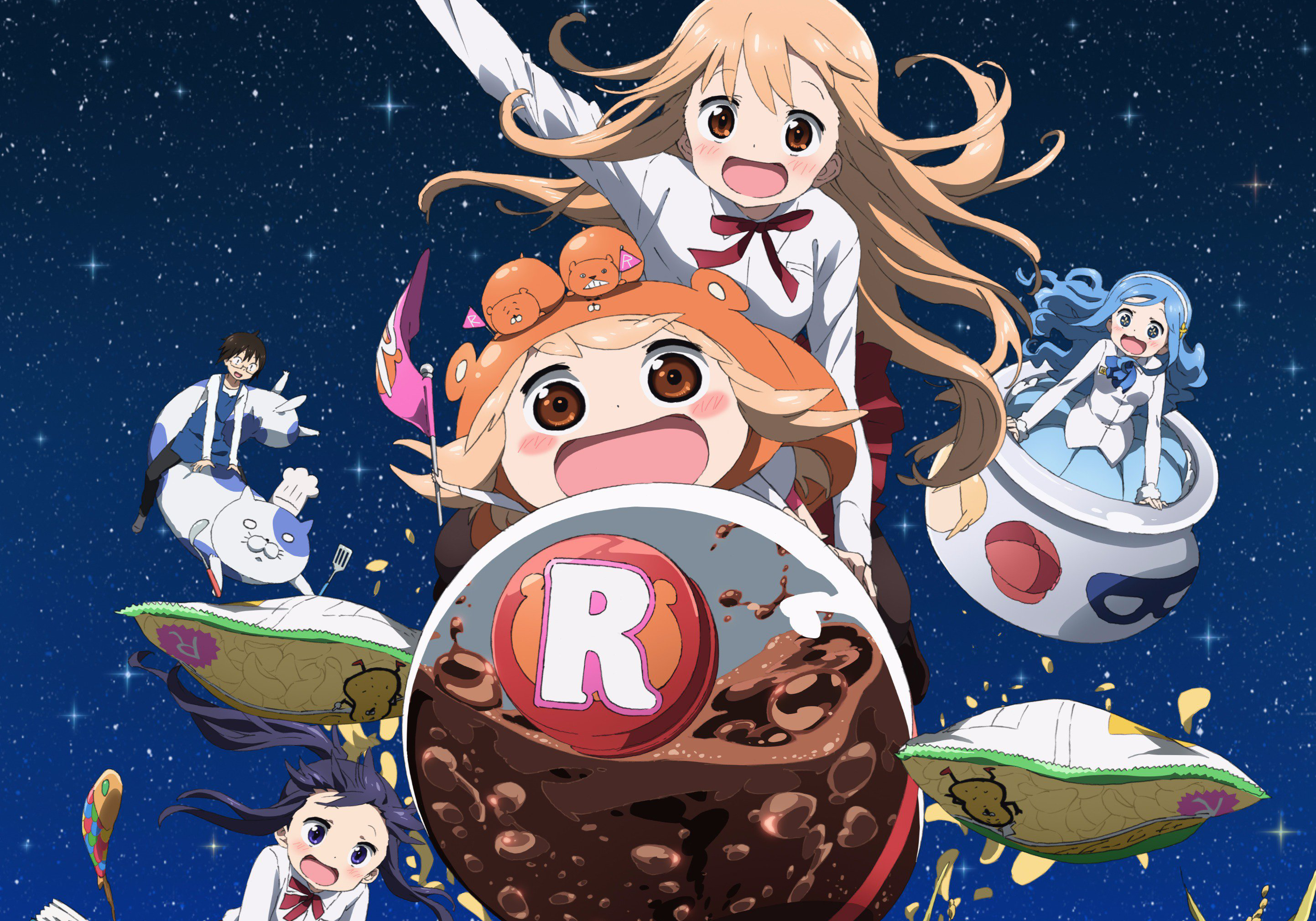 Umaru Doma and friends in space HD Wallpaper