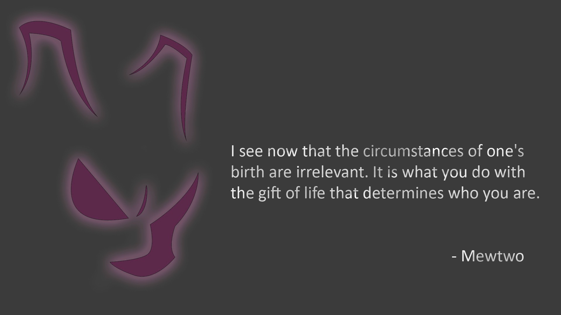 Mewtwo quote from Pokémon HD Wallpaper