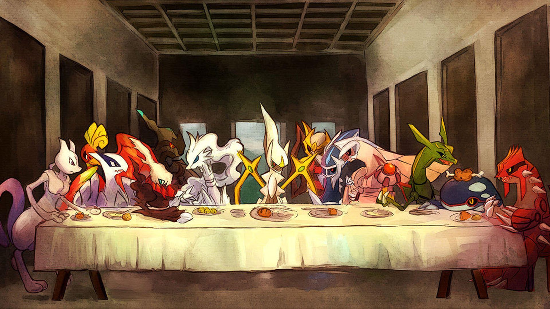 Pokémon The Last Supper HD Wallpaper