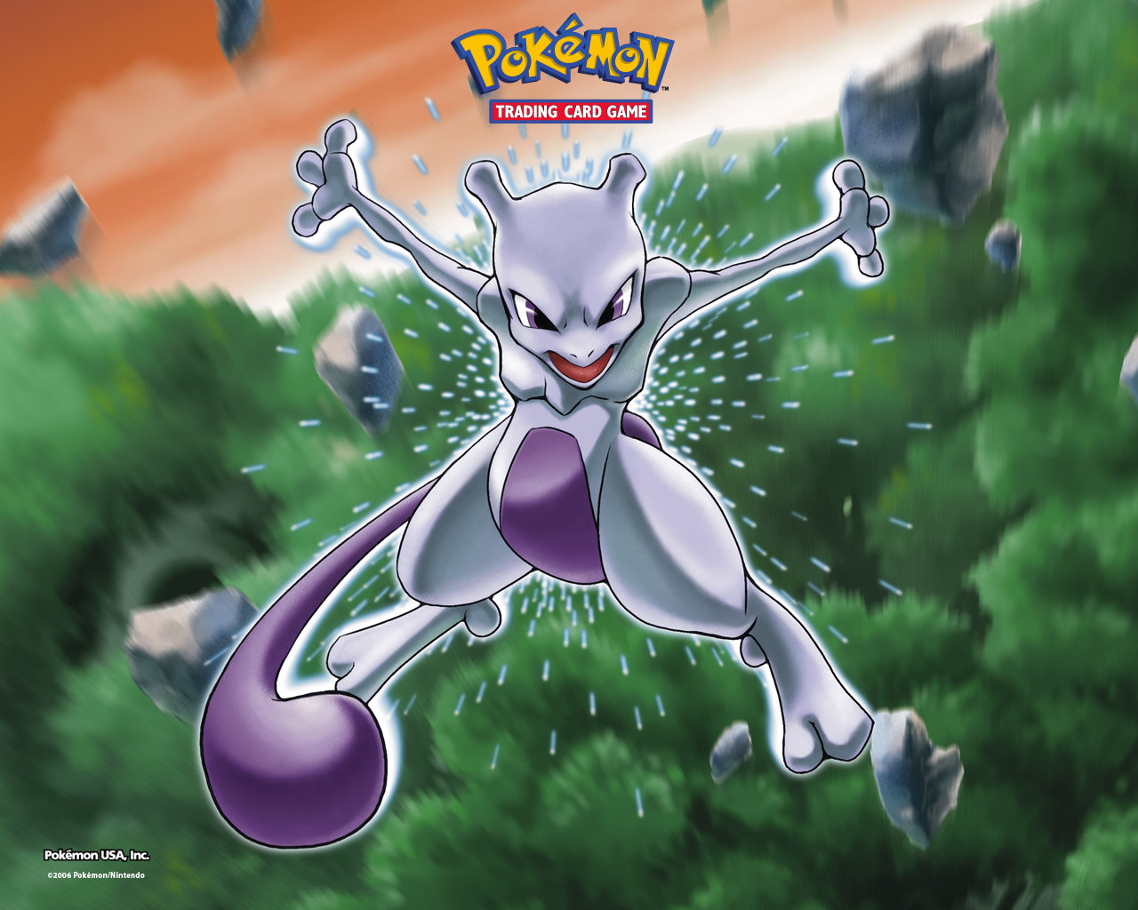 Mewtwo from Pokémon Trading Card Game HD Wallpaper