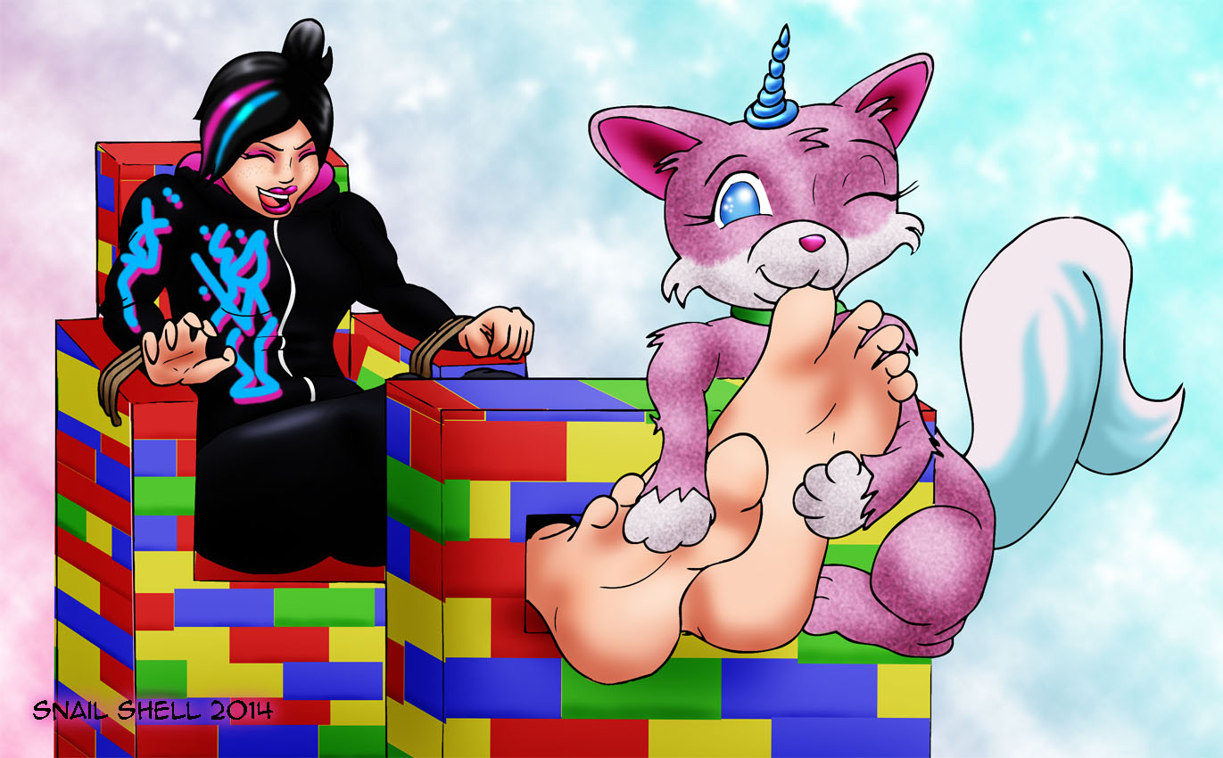Wyldstyle with Colorful Lego Chair and Playful Creature HD Wallpaper