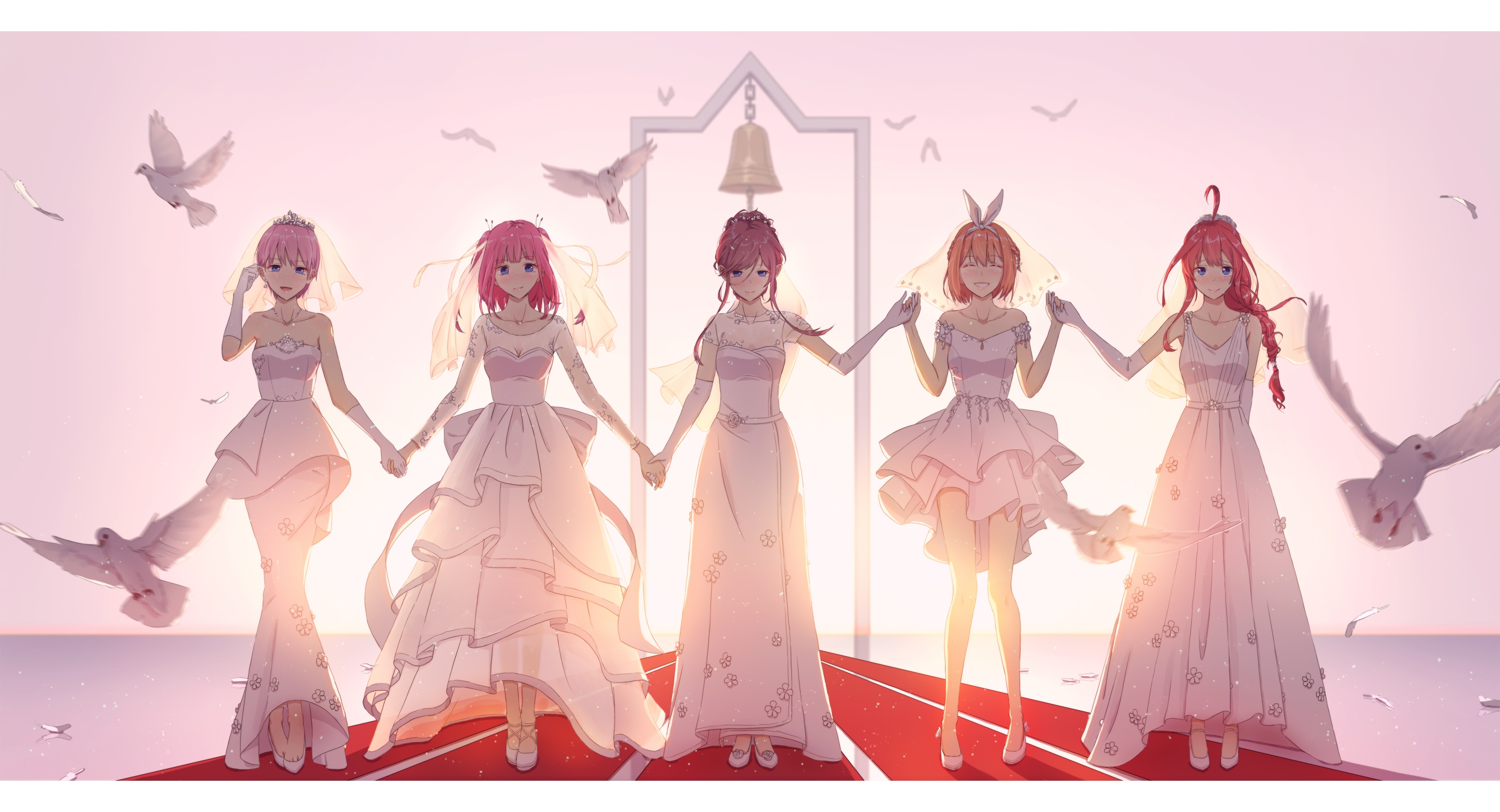 The Quintessential Quintuplets wedding scene HD Wallpaper