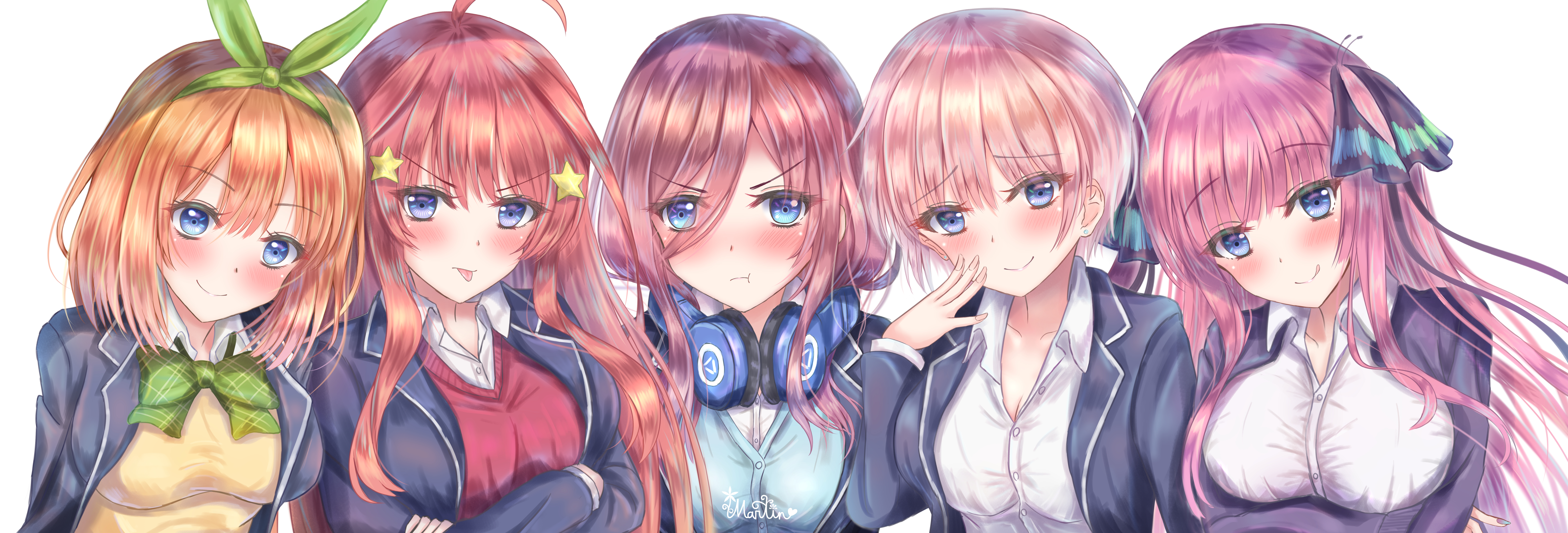 The Quintessential Quintuplets Nakano Sisters HD Wallpaper