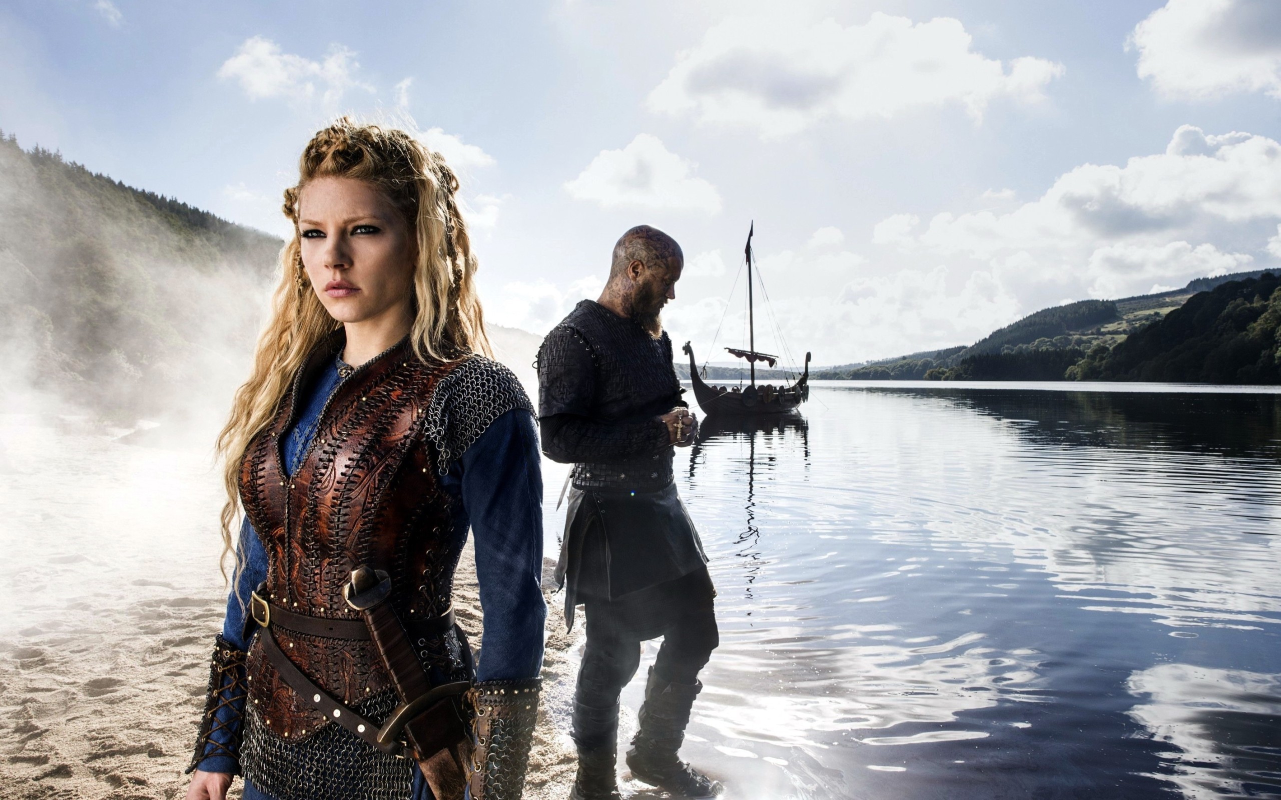 Lagertha and Ragnar from Vikings HD Wallpaper