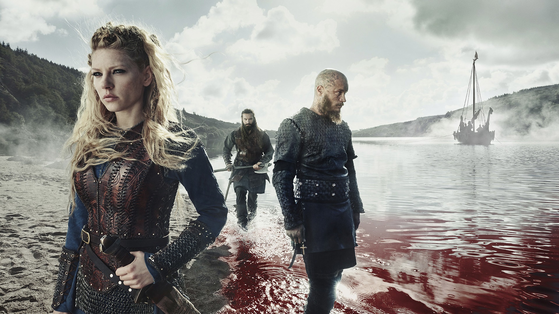 Lagertha and Ragnar Lothbrok from Vikings HD Wallpaper
