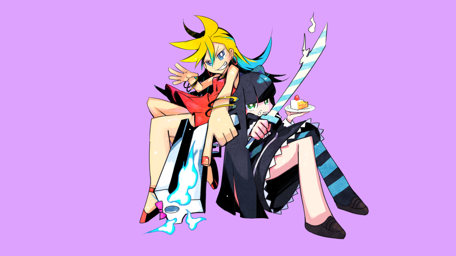 Anarchy and Stocking from Panty & Stocking HD Wallpaper