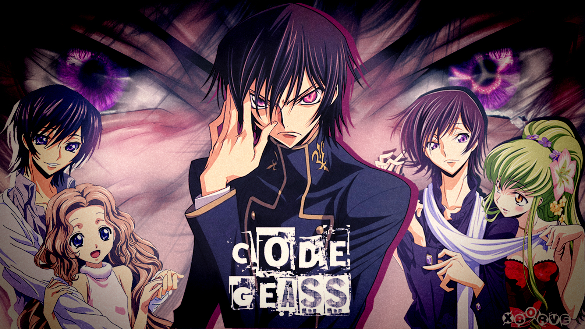 Code Geass Characters with Nunnally Lamperouge HD Wallpaper