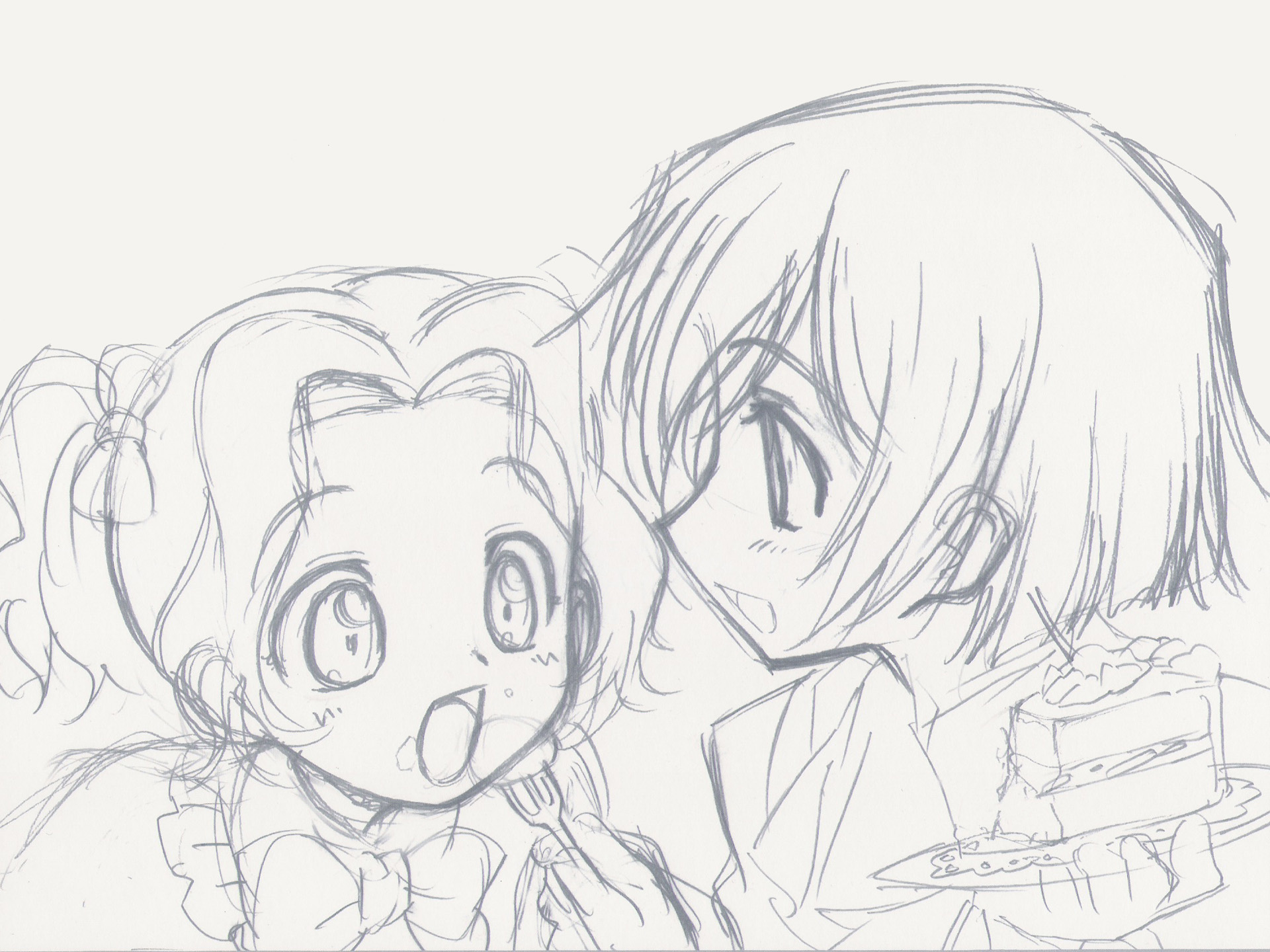 Nunnally Lamperouge from Code Geass eating cake HD Wallpaper
