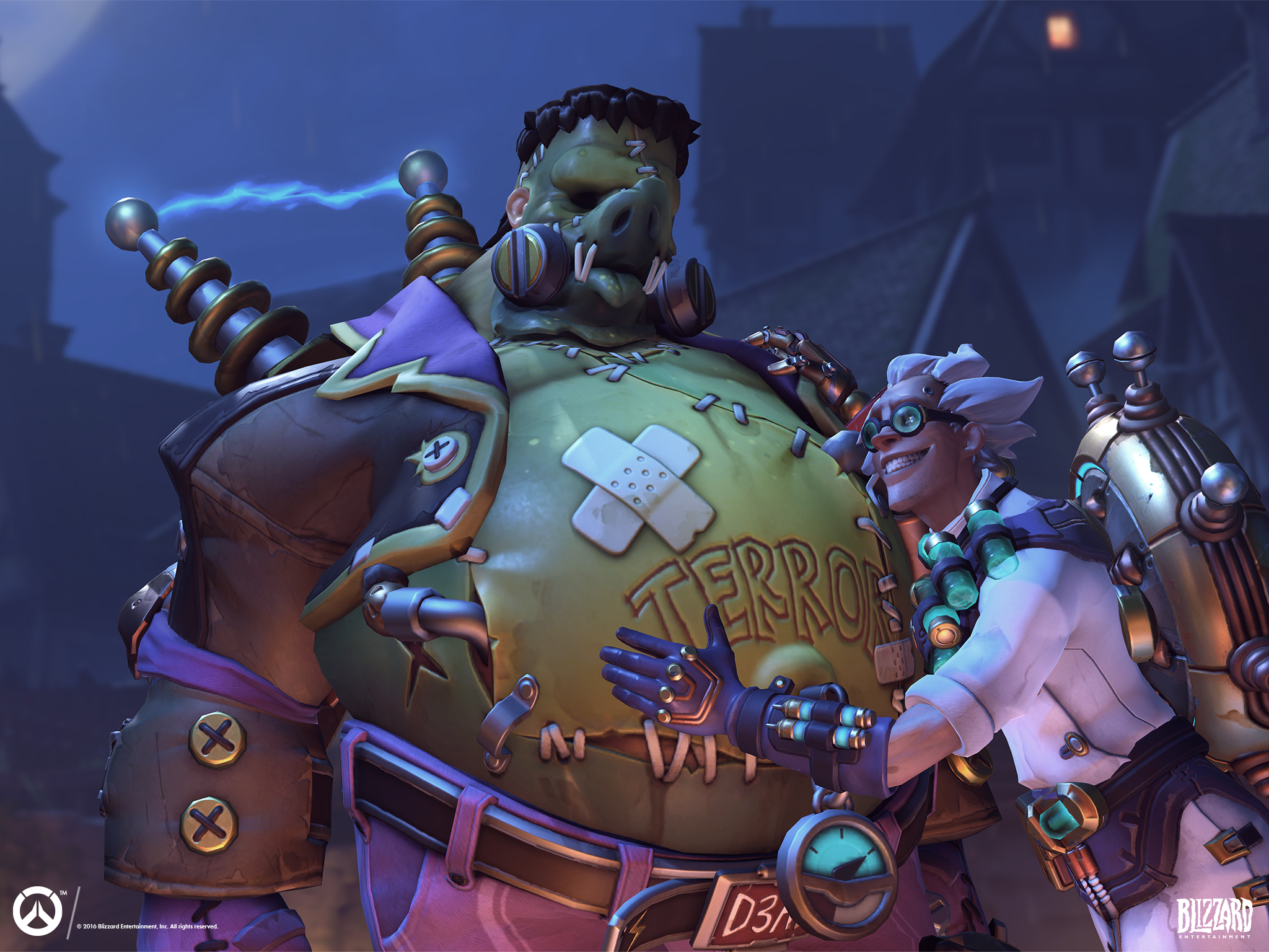 Roadhog and Junkstein from Overwatch HD Wallpaper