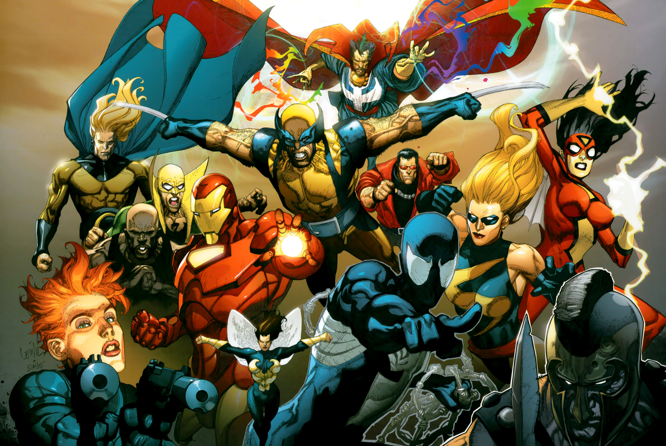 Marvel Superheroes Assemble HD Wallpaper