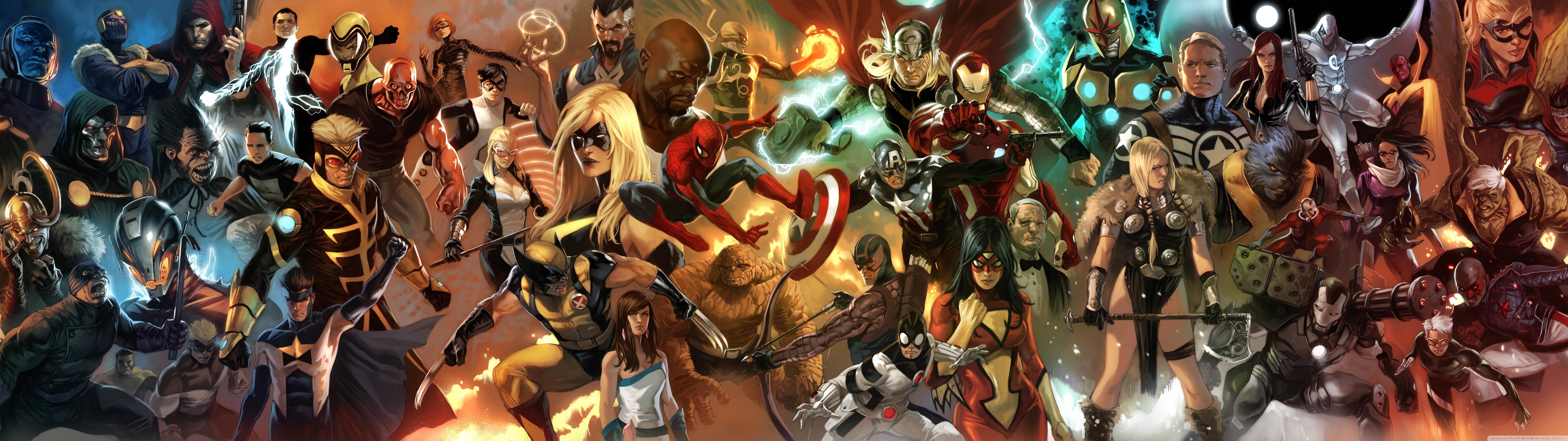 Marvel Superheroes Collage HD Wallpaper