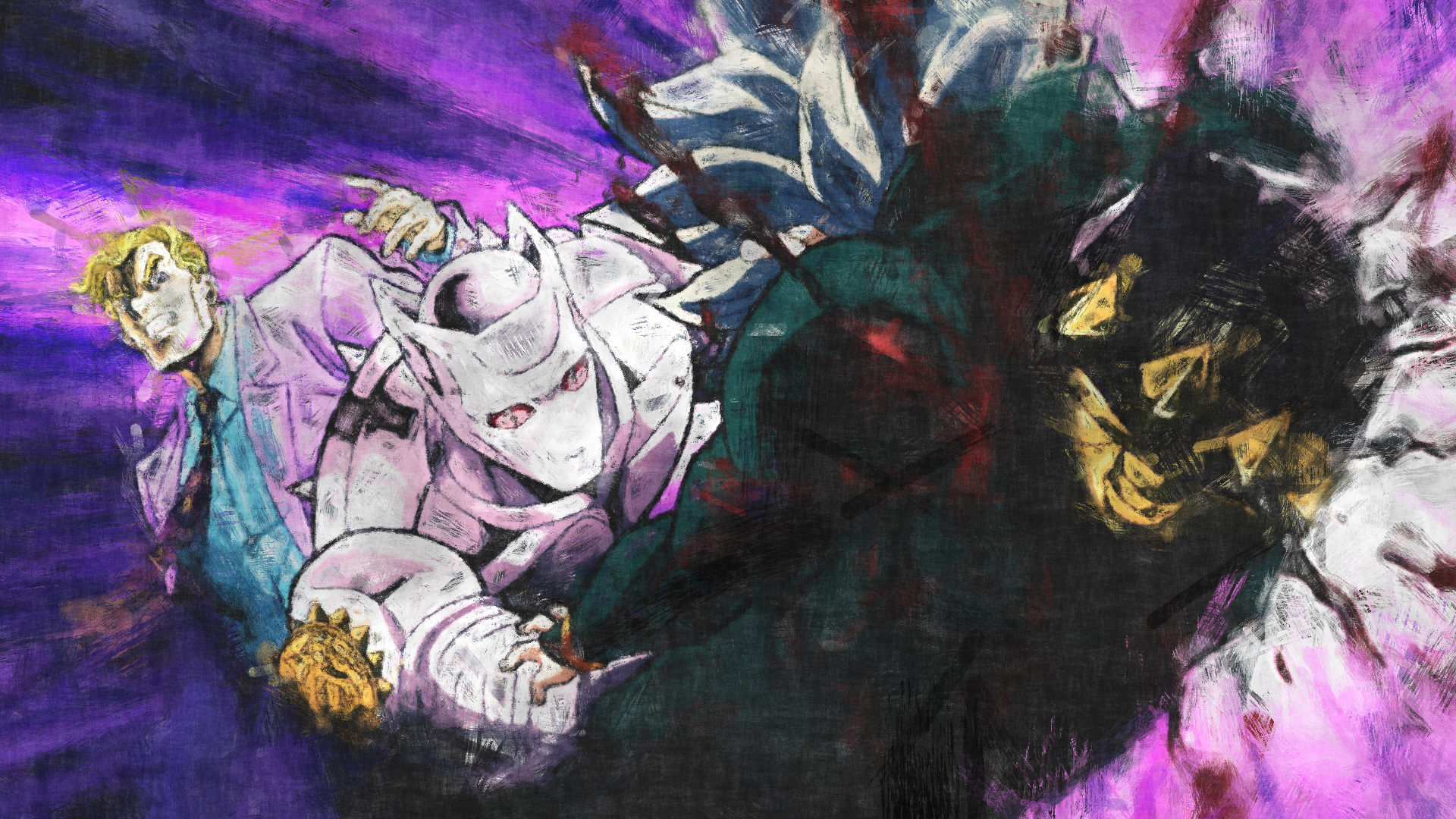 Yoshikage Kira and Killer Queen from JoJo's Bizarre Adventure HD Wallpaper