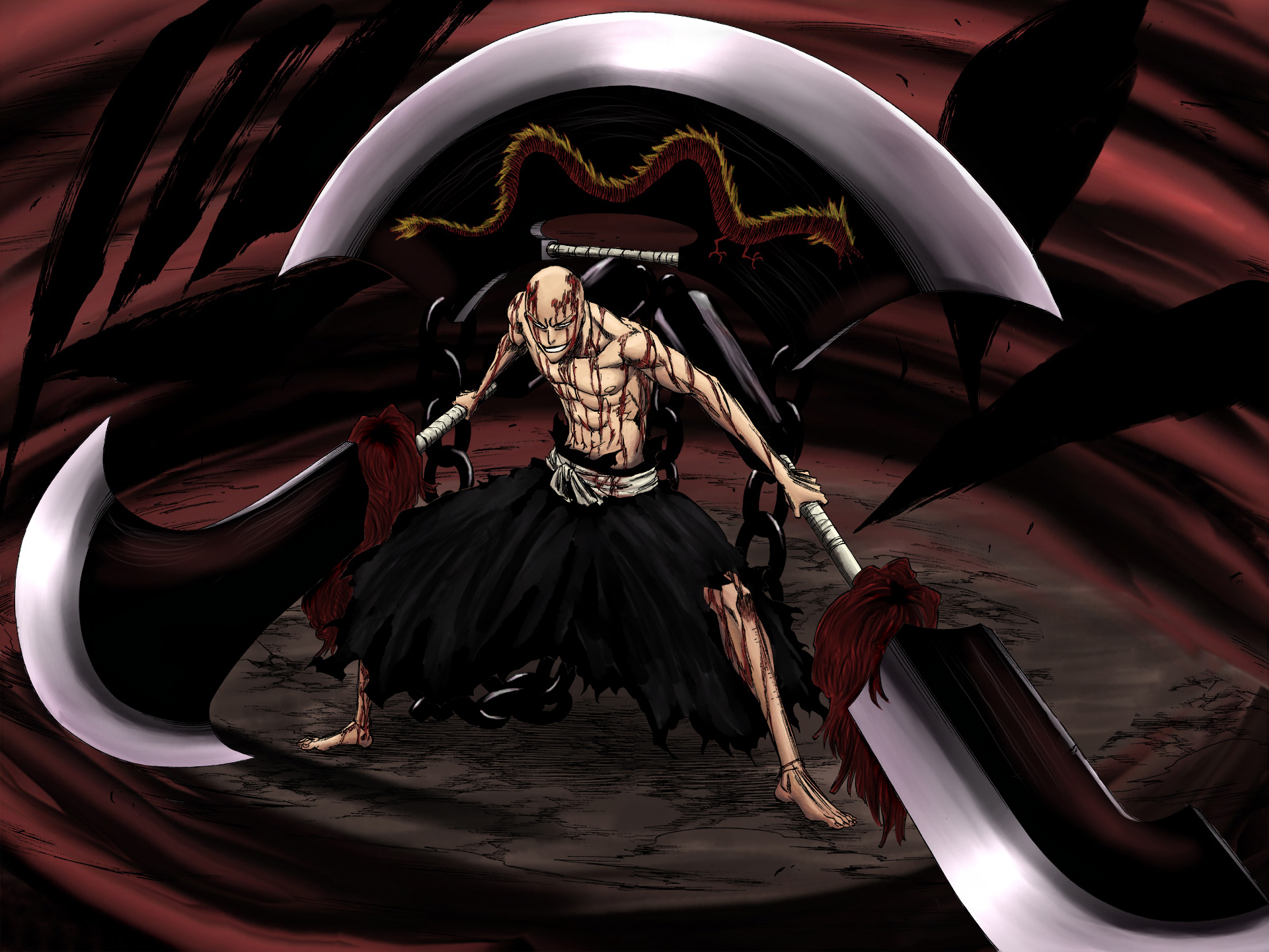 Ikkaku Madarame from Bleach HD Wallpaper