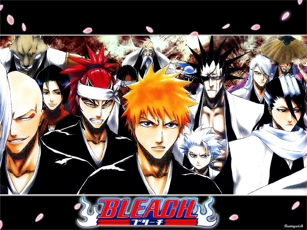 Bleach characters including Ikkaku Madarame HD Wallpaper